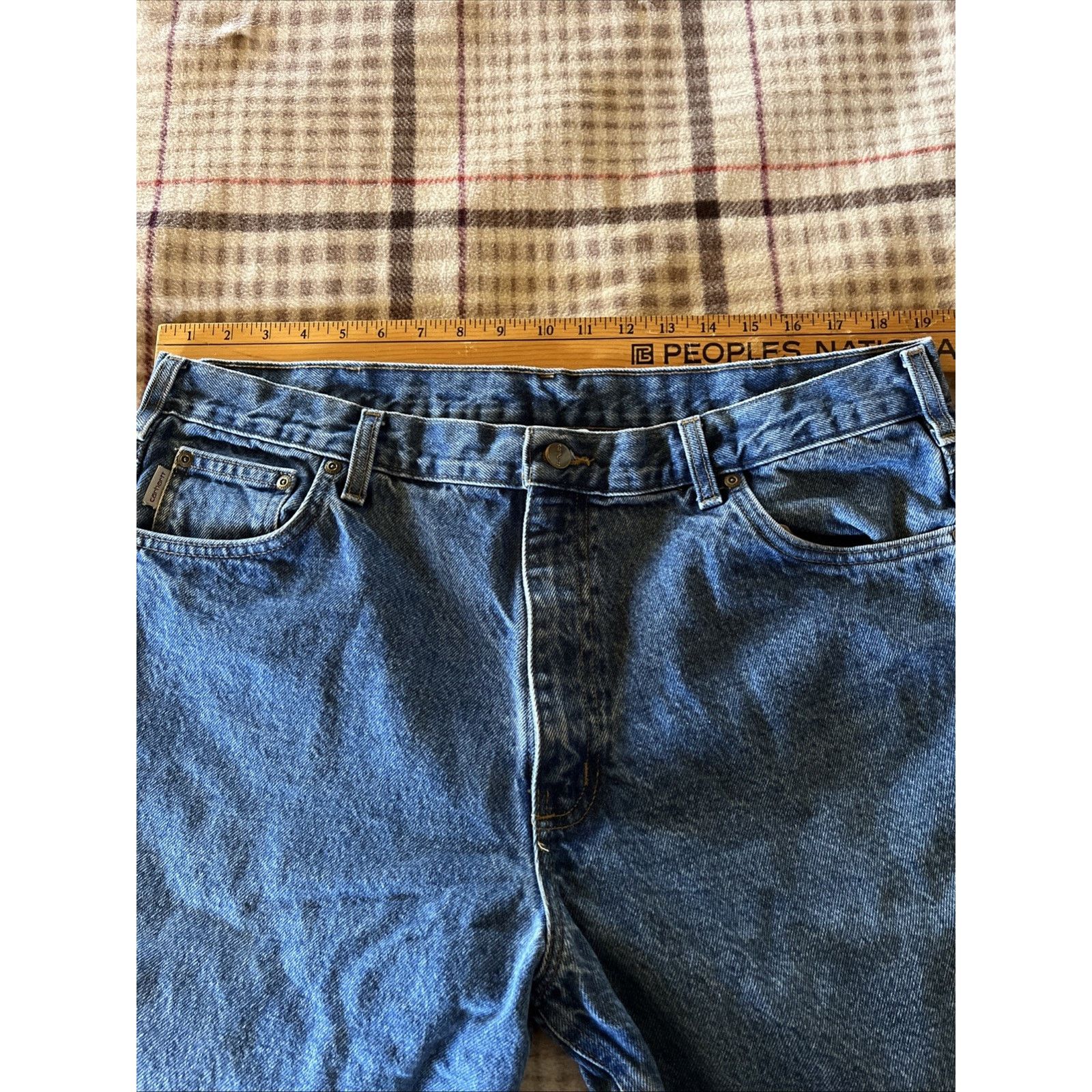 Carhartt Carhartt Jeans Mens 38x28 Blue Relaxed Fit Cotton Denim Size US 38 / EU 54 - 9 Thumbnail