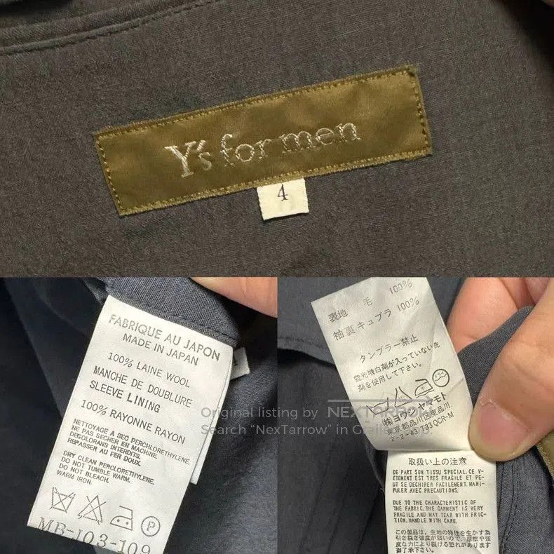 Yohji Yamamoto Yohji Yamamoto Contrast Collar Wool Blazer. Size US XS / EU 42 / 0 - 6 Thumbnail