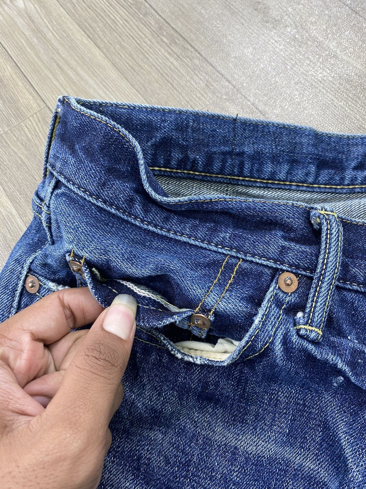 Japanese Brand Knackered Japan Lot402 Selvedge Denim Distressed Faded Jeans Size US 34 / EU 50 - 7 Thumbnail