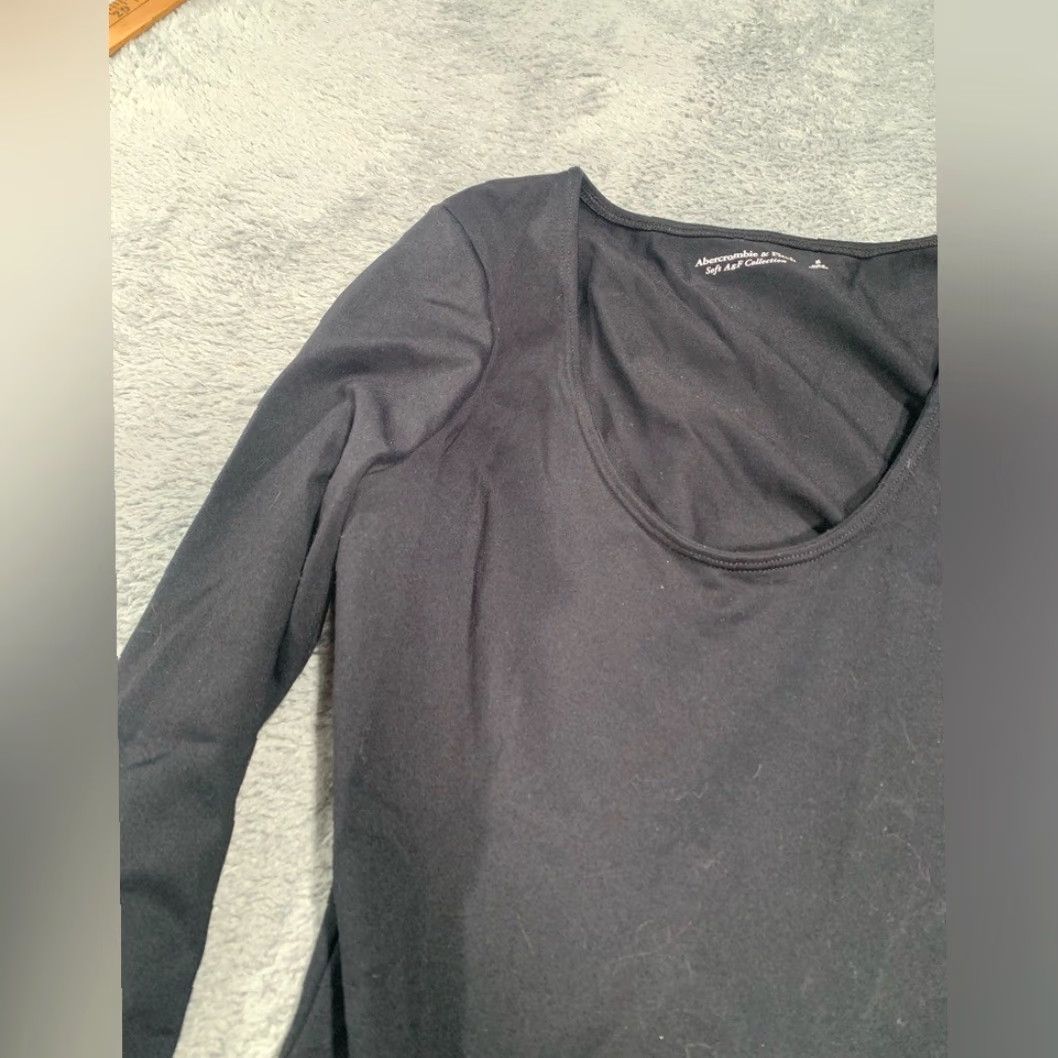 Abercrombie & Fitch Abercrombie & Fitch Bodysuit Black S Long Sleeve One Piece Women Small Regular Size Size S / US 4 / IT 40 - 3 Thumbnail