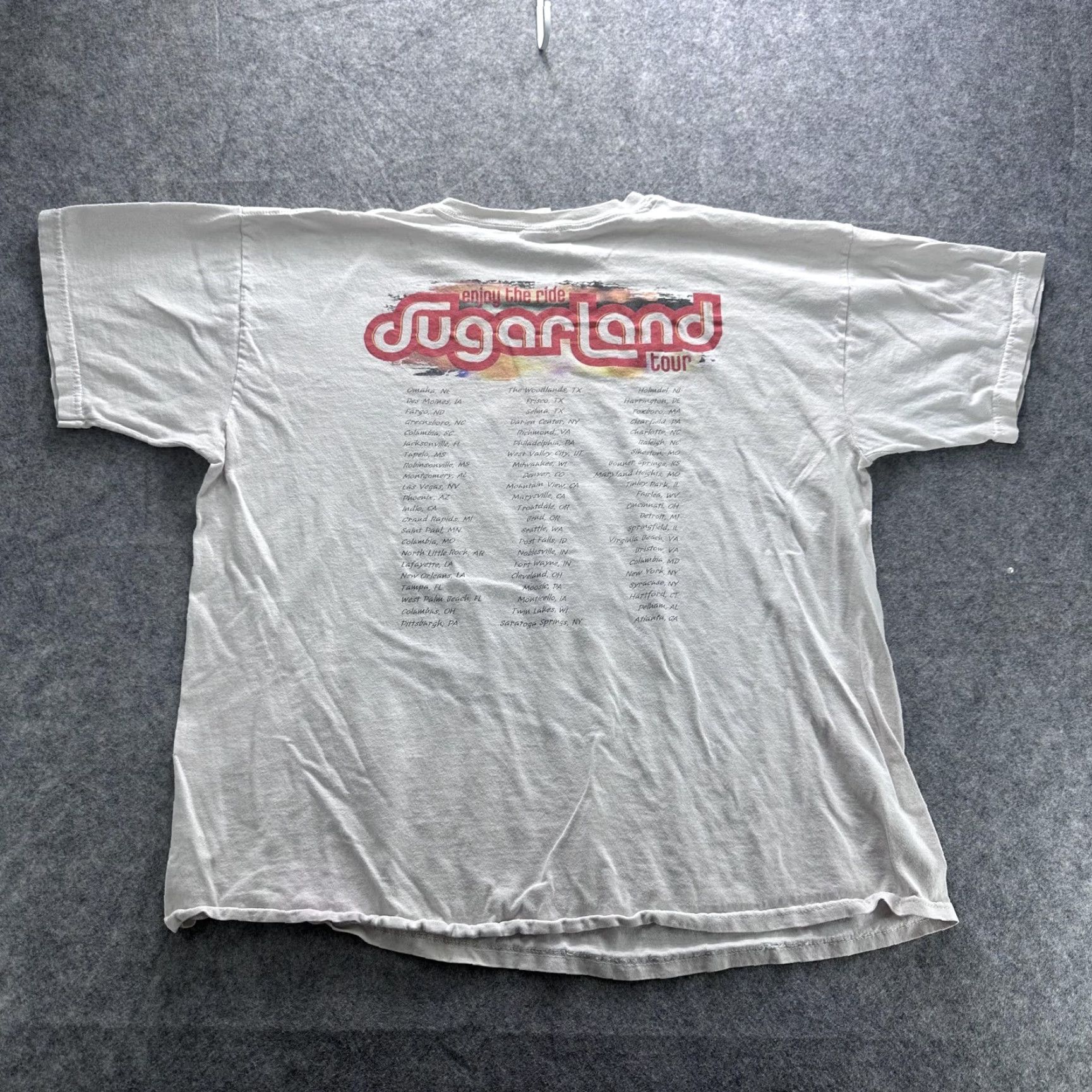 Gildan Sugarland Tour Shirt Graphic Mens XL White Country Band Gildan Size US XL / EU 56 / 4 - 7 Thumbnail