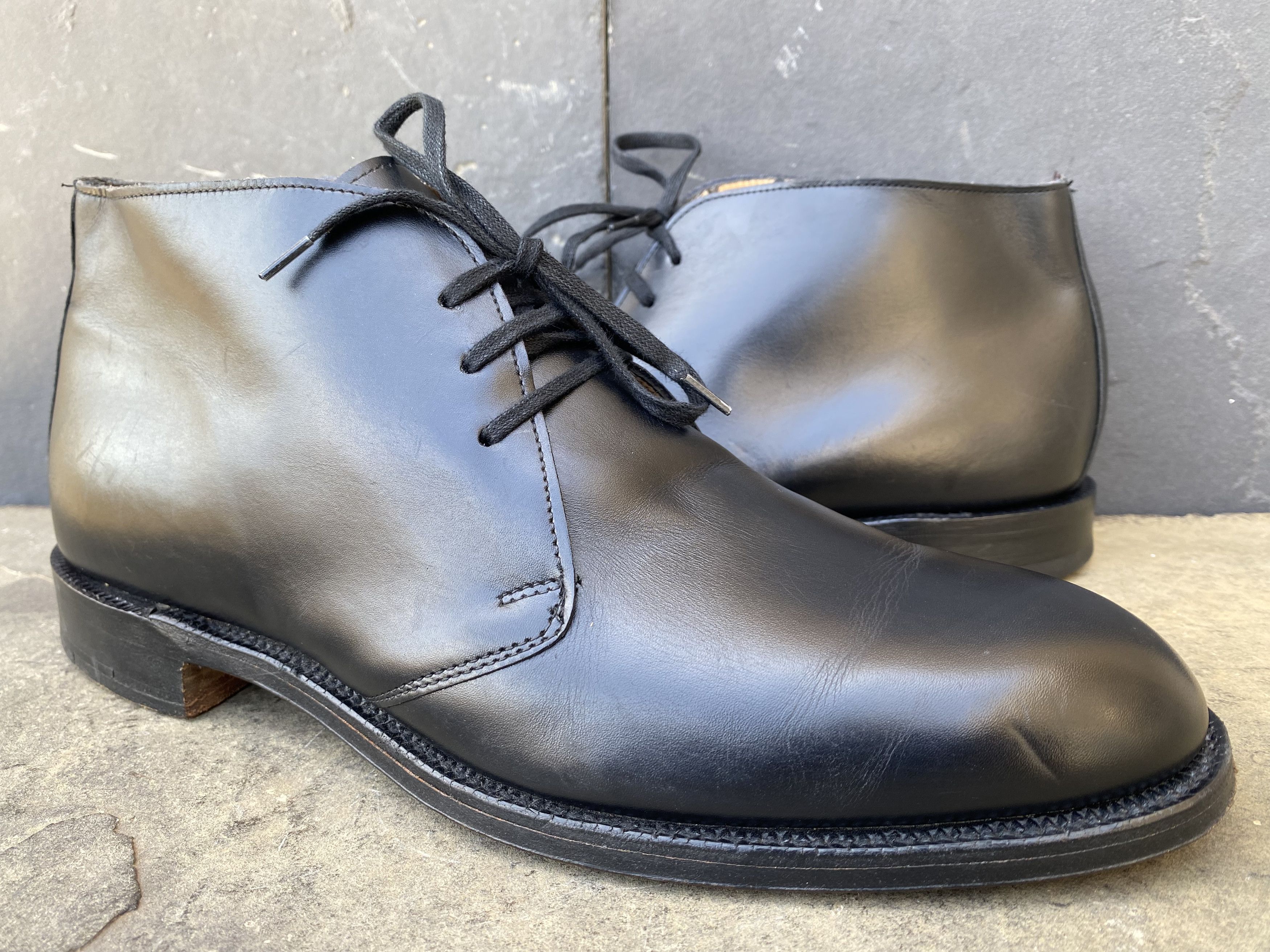 image of Joseph Cheaney Sons Mint Joseph Cheaney & Sons Degastweed Derby Brogue Boots in Black (Size 9)