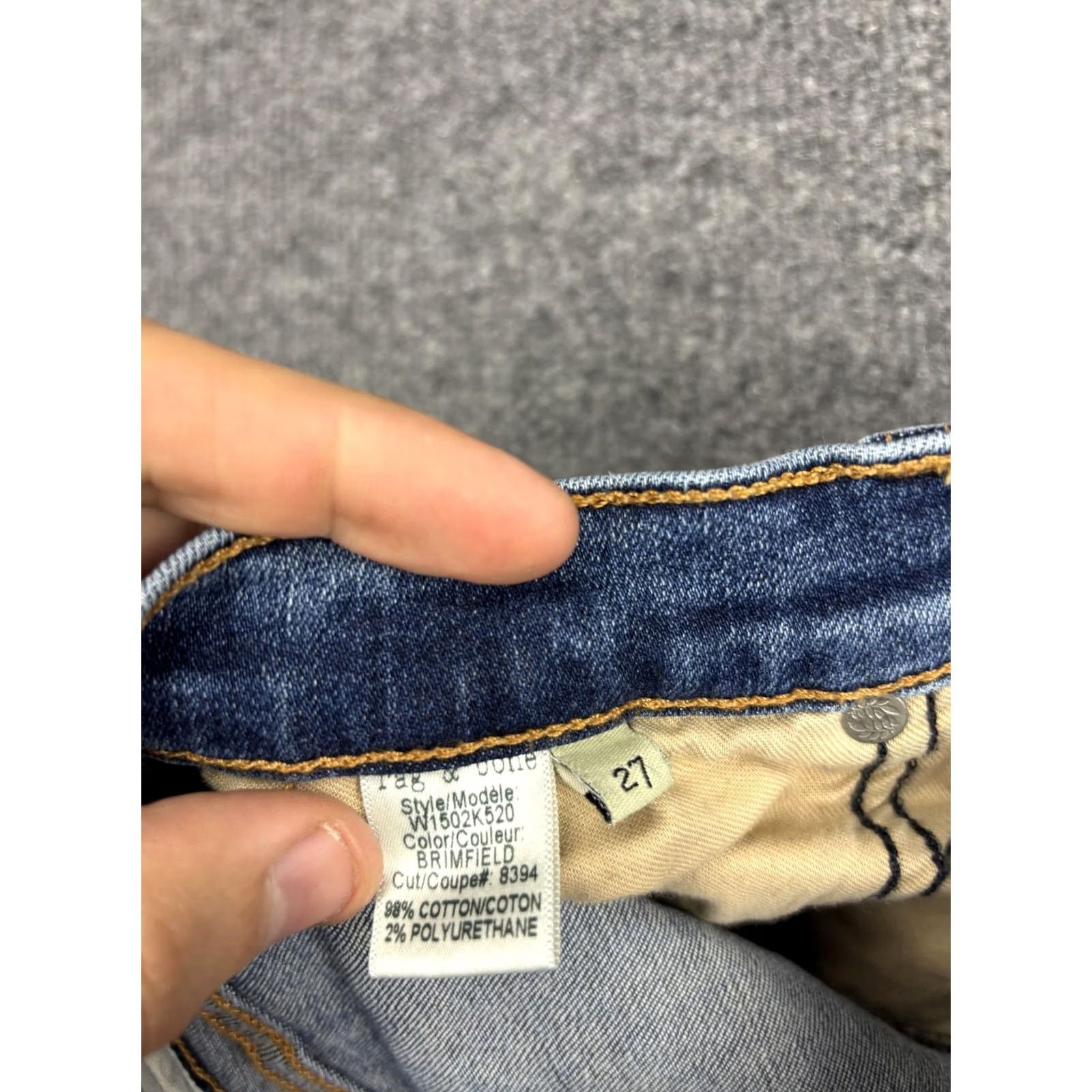 Rag & Bone rag & bone Skinny Jeans Womens 27 Medium Wash Low Rise Stretch Denim 27x29 Size 27" / US 4 / IT 40 - 8 Thumbnail