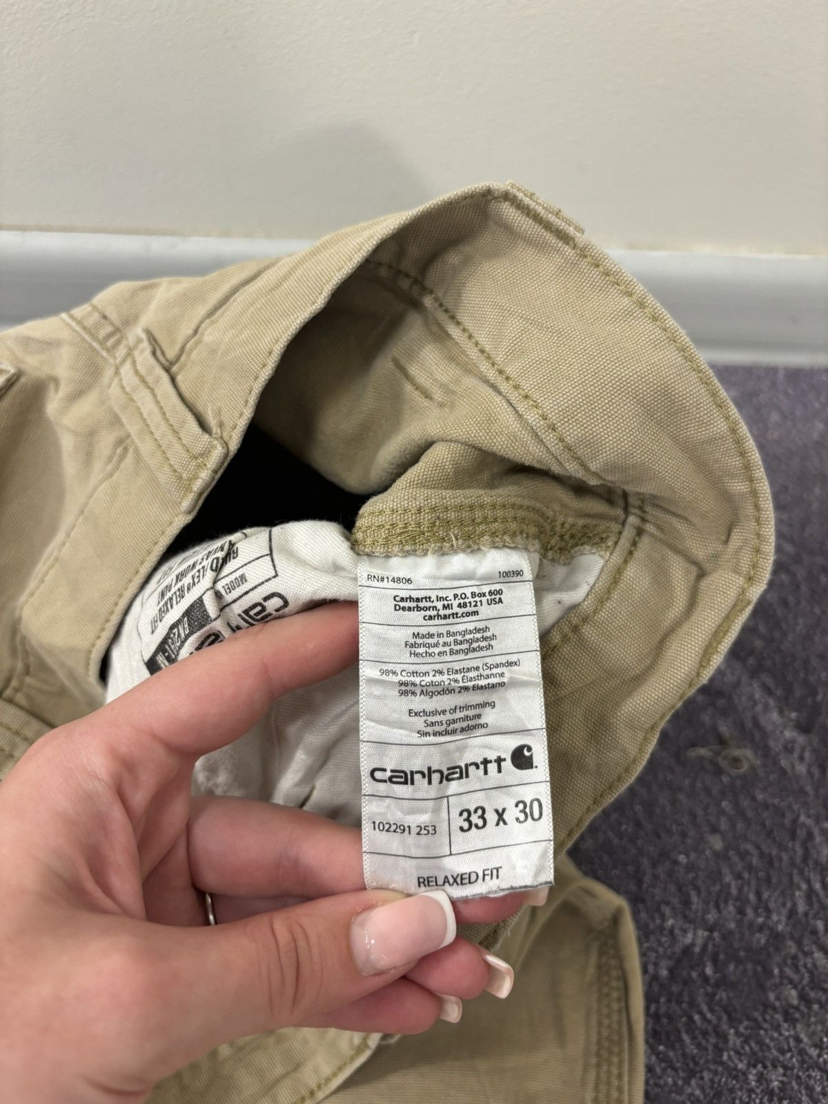 Carhartt Vintage Carhartt Y2K Workwear USA Beige Hype Carpenter Pants Size US 33 - 17 Thumbnail