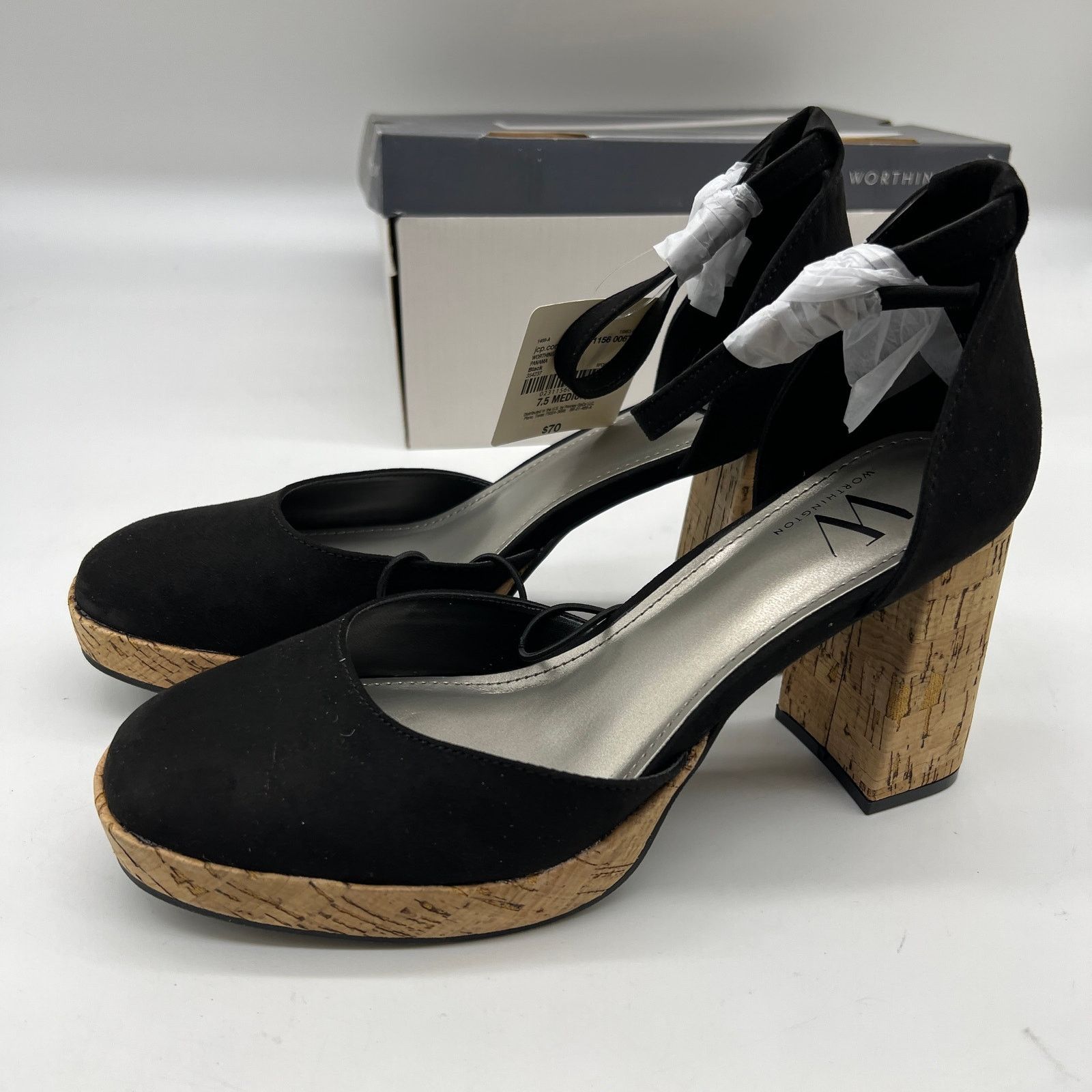 Other Worthington Womens Panama Block Heel Pumps 7.5 Size US 7.5 / IT 37.5 - 5 Thumbnail