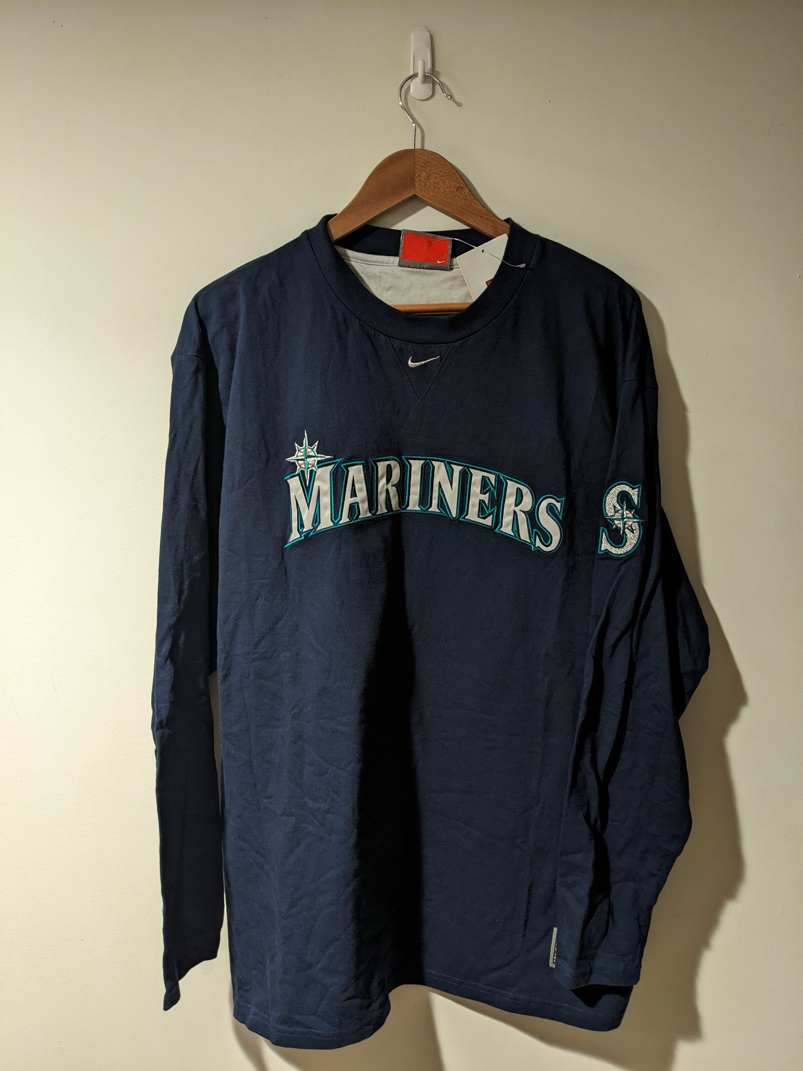 Nike × Vintage Vintage Y2K Seattle Mariners Nike Center Long-Sleeve T-Shirt Size US L / EU 52-54 / 3 - 1 Thumbnail