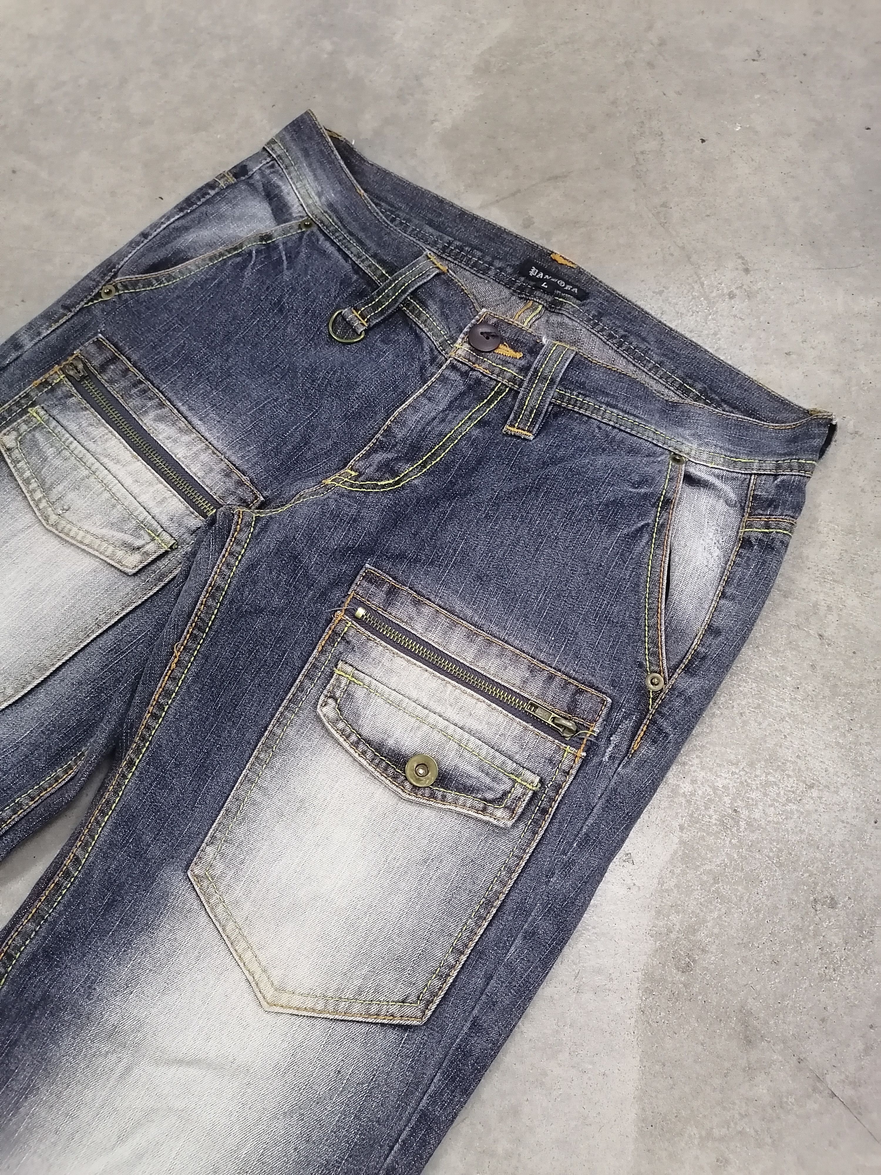 14th Addiction × If Six Was Nine × Le Grande Bleu (L.G.B.) Flare Jeans Pandora Distressed Denim Bushpants Size US 32 / EU 48 - 4 Thumbnail