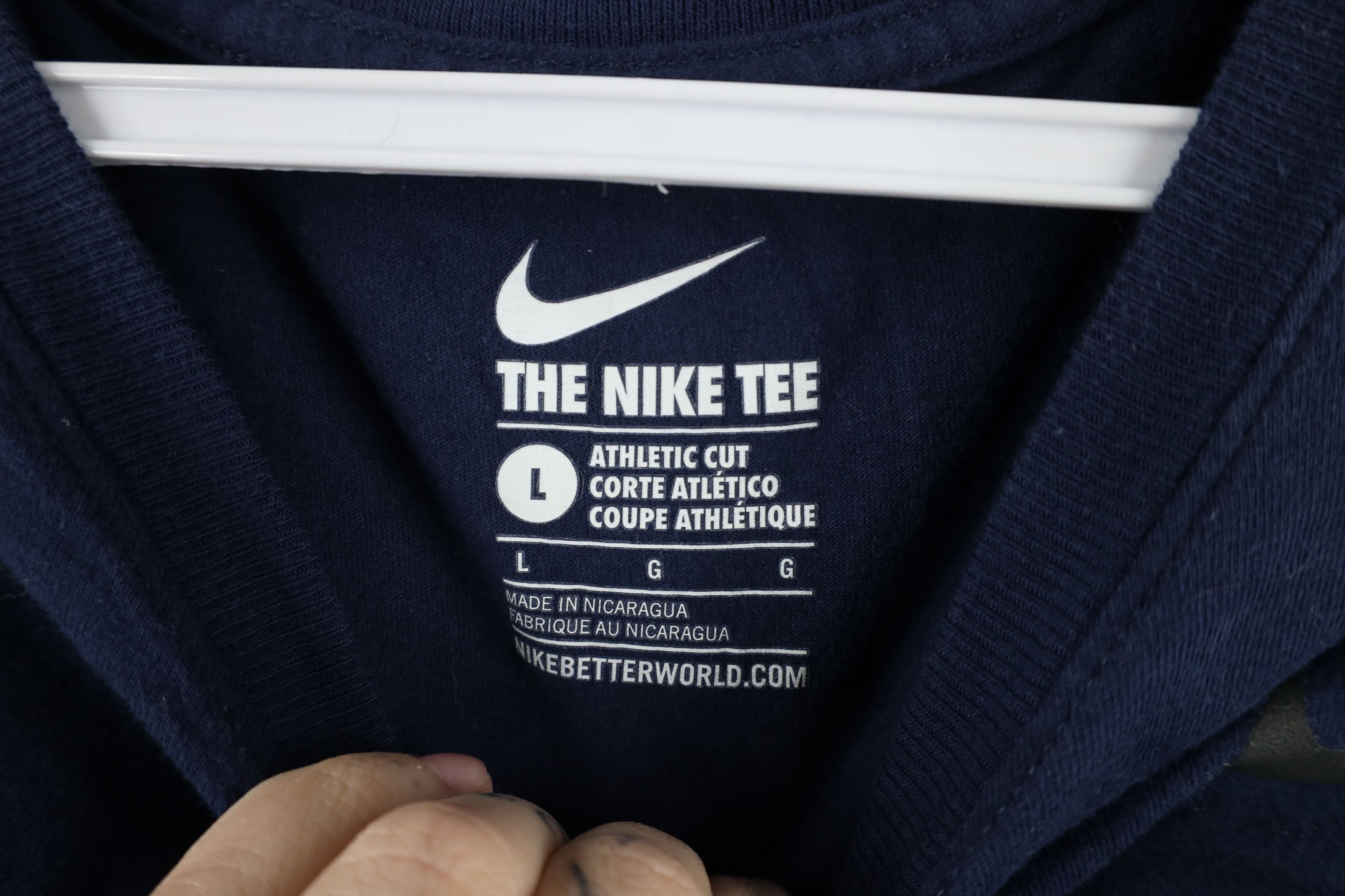 Nike × Vintage Nike Block M University of Michigan Short Sleeve T-Shirt Size US L / EU 52-54 / 3 - 6 Thumbnail