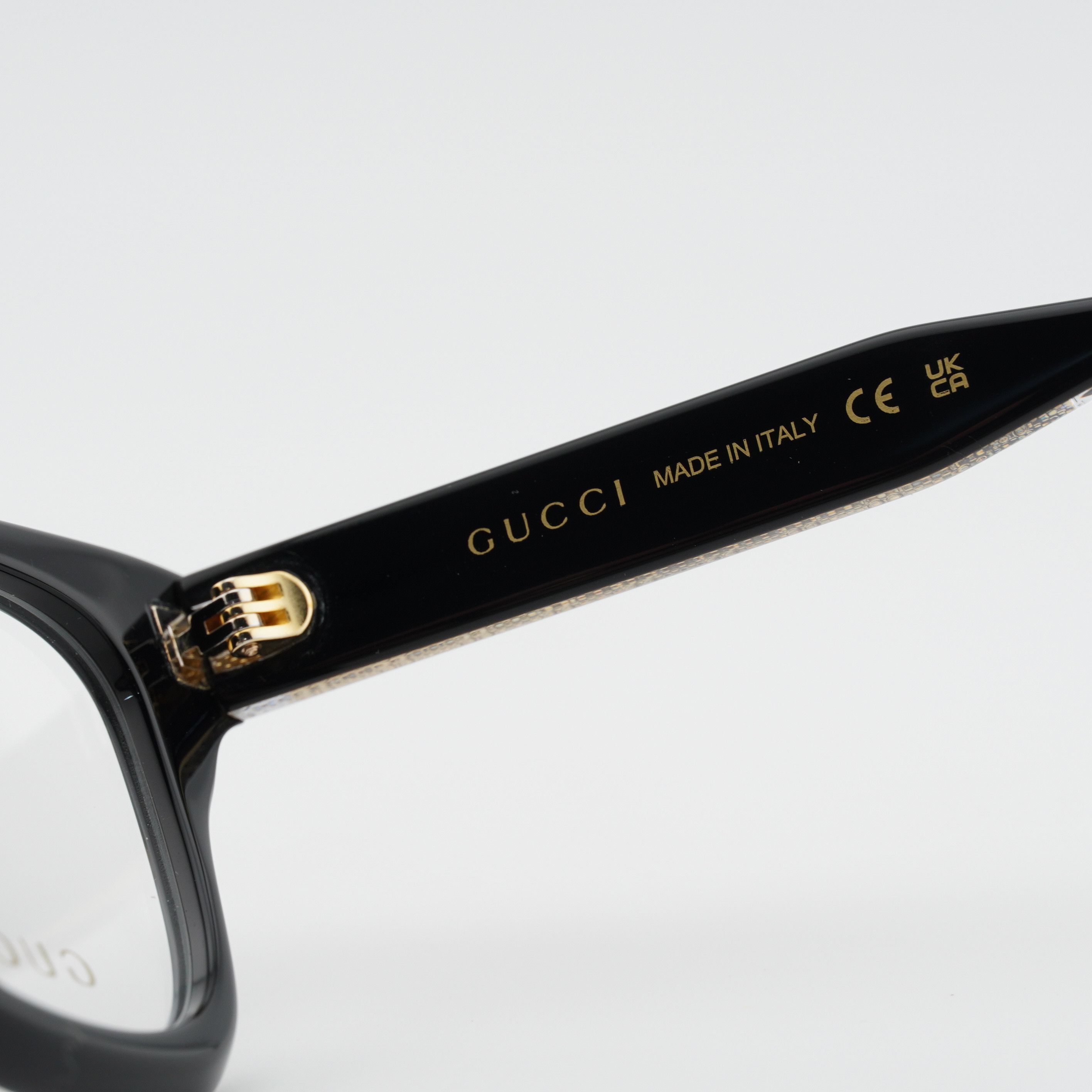 Gucci Gucci GG2066O 005 Eyeglasses Black 51mm Square Frame Size ONE SIZE - 4 Thumbnail