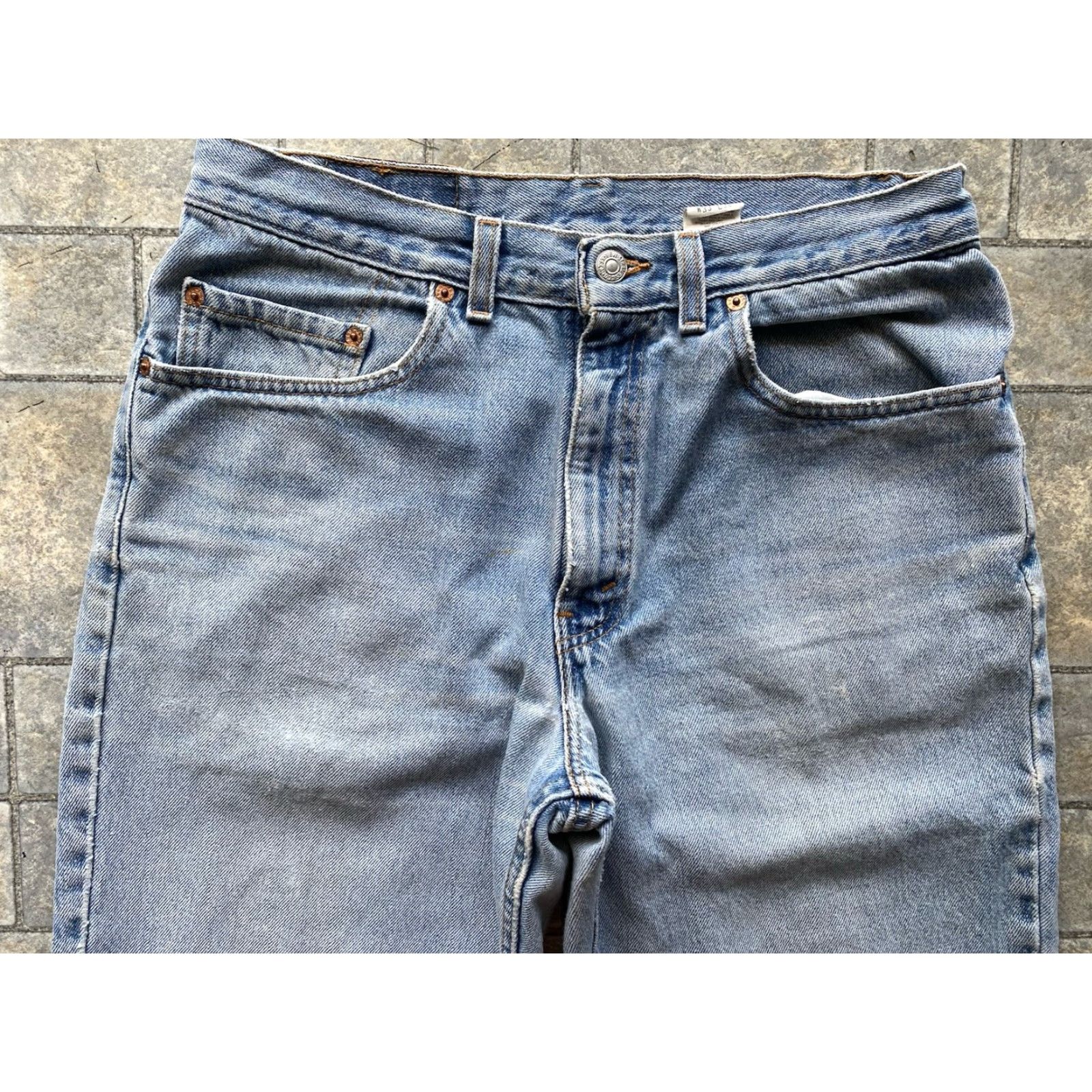 Levi's VINTAGE Levi’s 550 Jeans Men 33x32 Blue USA Inseam 32 Flaws Wear Relaxed Fit Pants Size US 33 - 6 Thumbnail