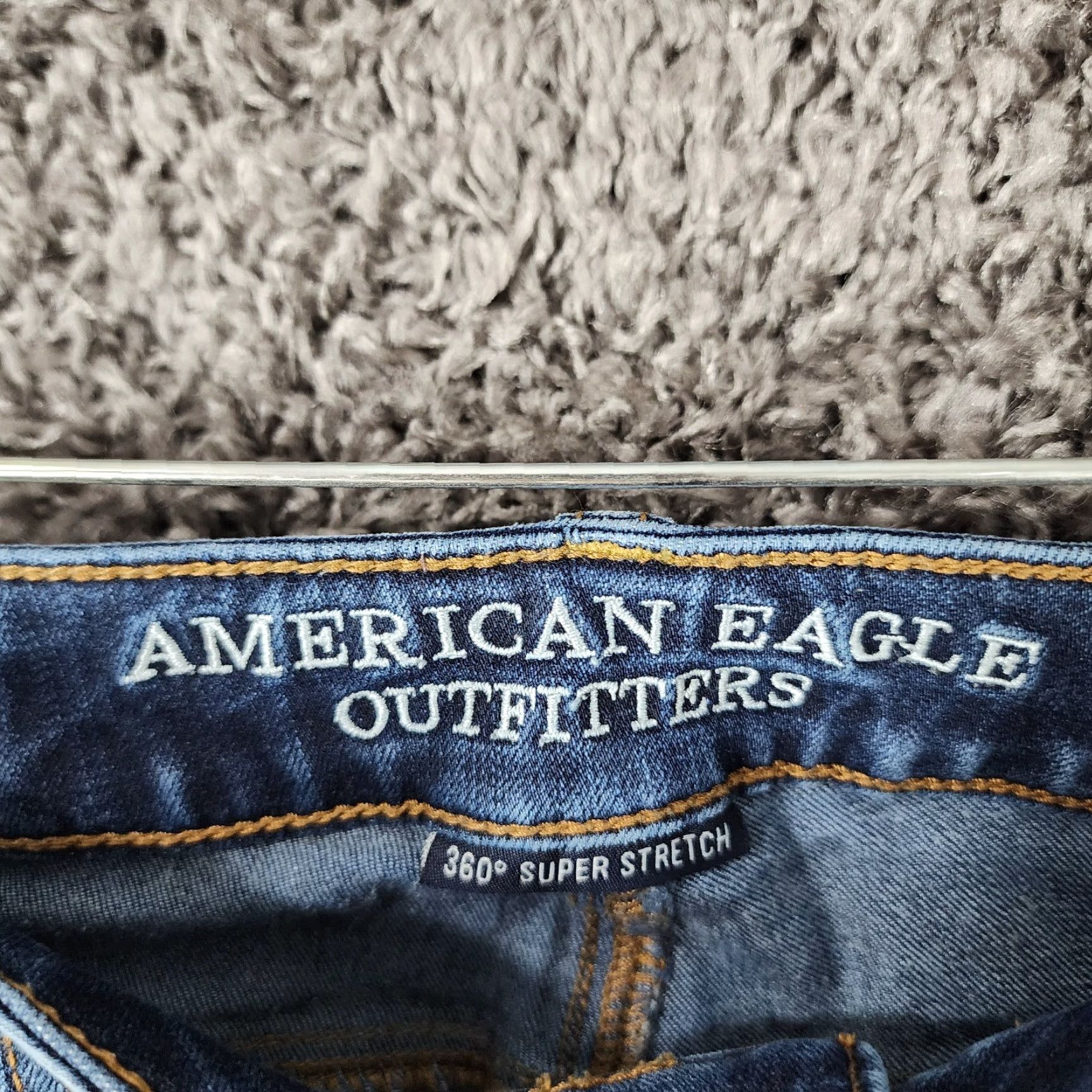 American Eagle Outfitters AMERICAN EAGLE DISTRESSED 360 SUPER STRETCH BLUE JEAN JEGGINGS WOMENS SIZE 2 Size 26" / US 2 / IT 38 - 3 Thumbnail