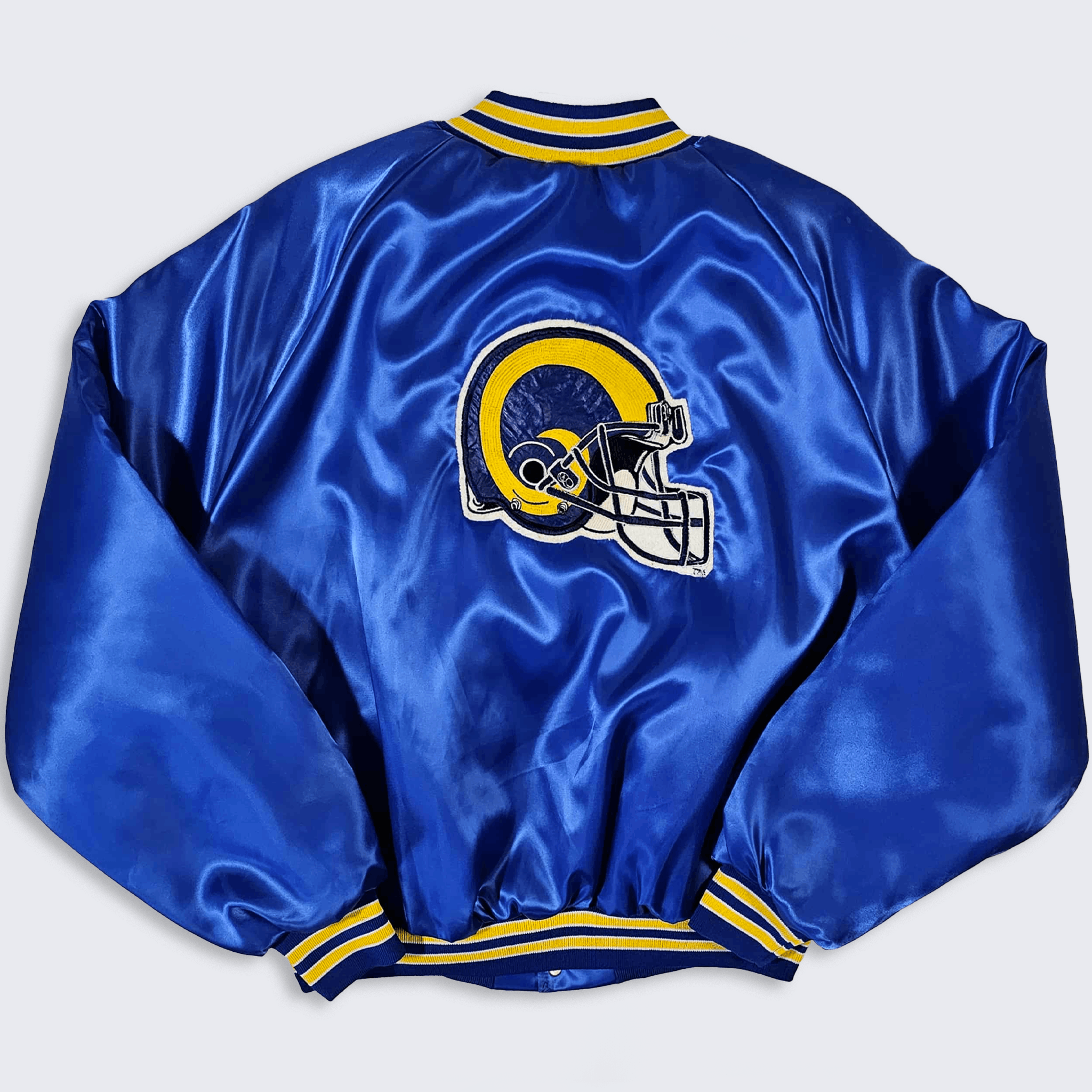 NFL Los Angeles Rams Vintage 90s Satin LA Bomber Jacket Size US XL / EU 56 / 4 - 1 Thumbnail