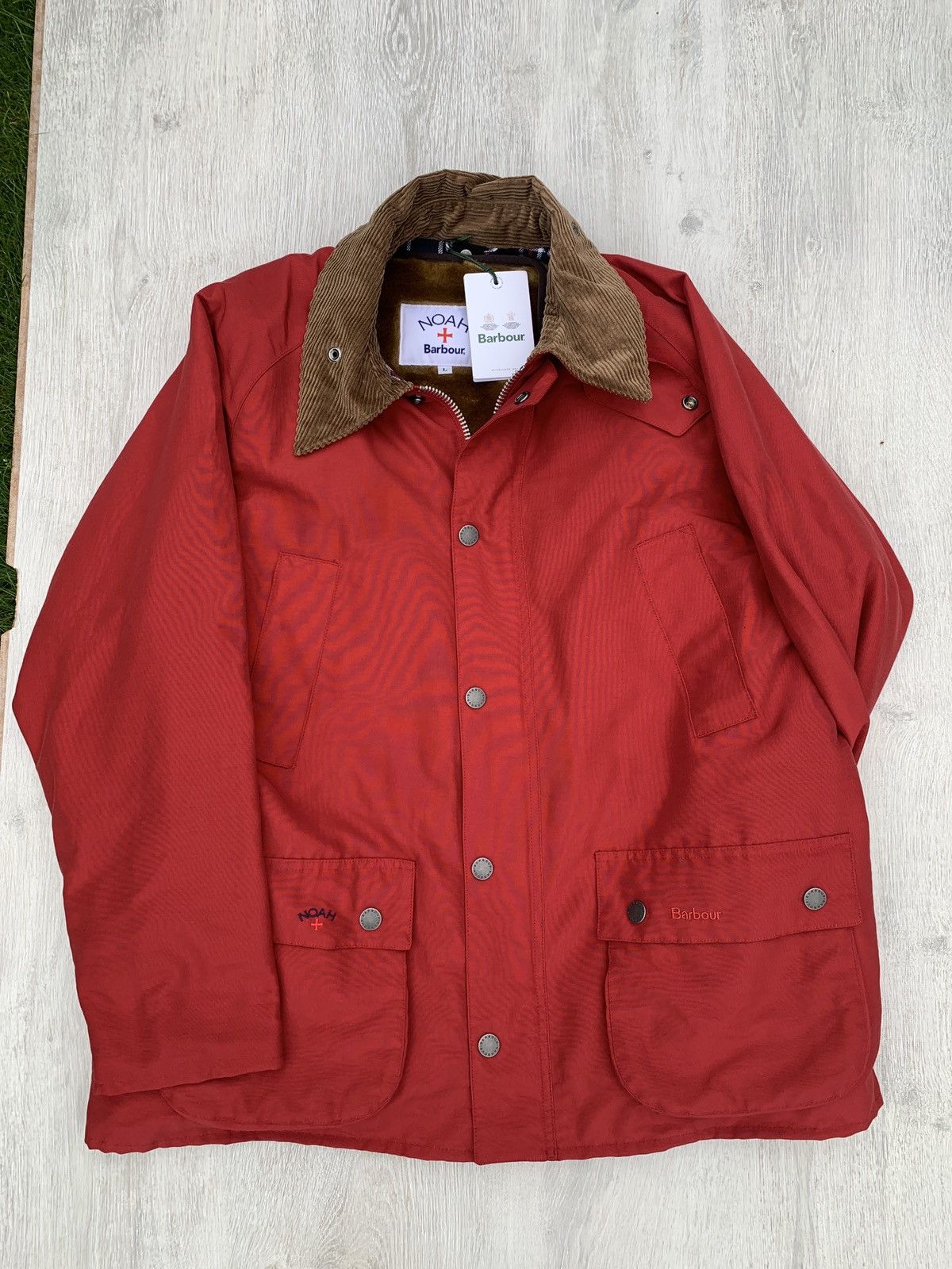 Barbour Barbour X Noah Bedale 40/60 Red Jacket With Liner | Grailed