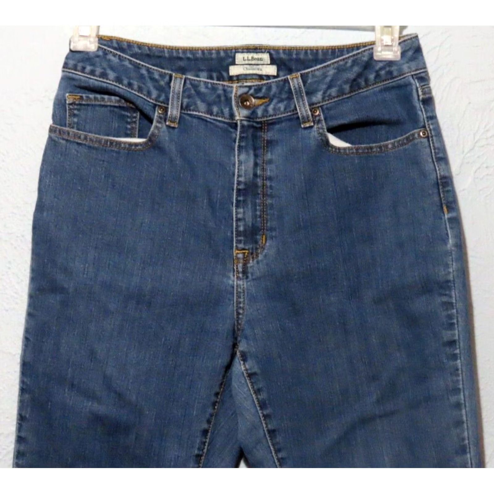 Vintage VINTAGE? LL Bean Womens Jeans 10 Regular Classic Fit True Shape Blue 29x28 Denim Straight High Rise Middle Wash Women Jeans Size 32" / US 10 / IT 46 - 3 Thumbnail
