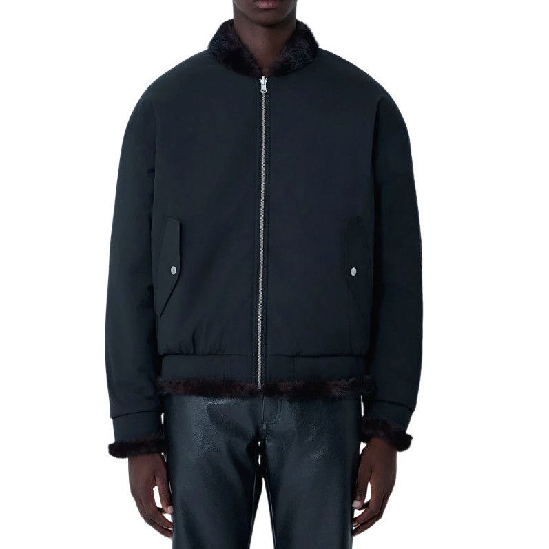 Maison Margiela MM6 MAISON MARGIELA Black Shearling Jacket New & Authentic ( Size US M / EU 48-50 / 2 - 1 Thumbnail