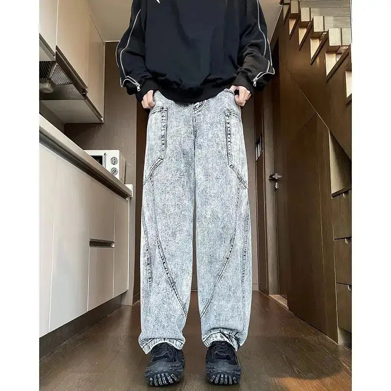 Japanese Brand Retro high street straight leg wide leg jeans Size US 32 / EU 48 - 6 Thumbnail