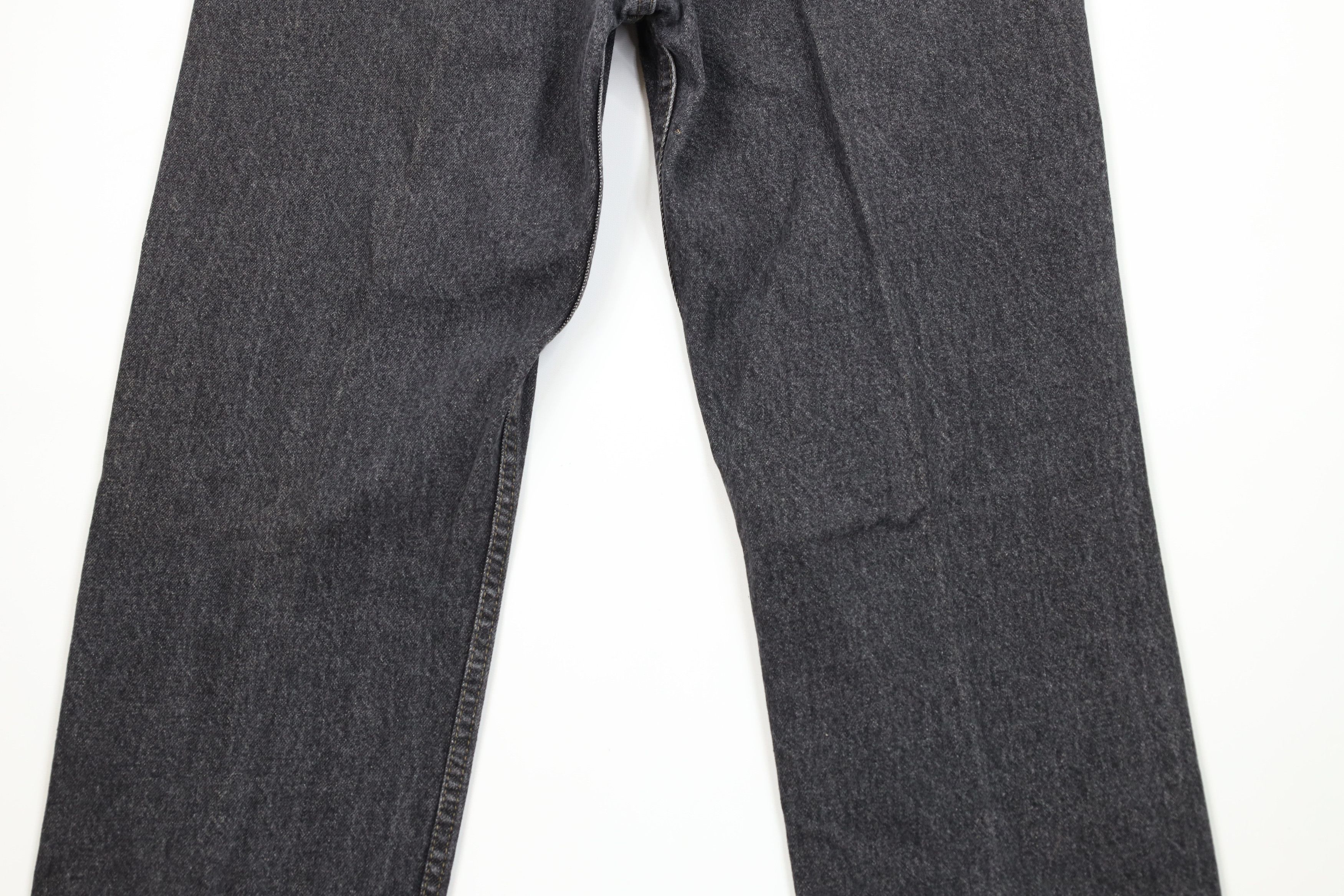 Levi's Vintage 90s Levis 505 Orange Tab Fit Denim Jeans Black USA Size US 36 / EU 52 - 12 Thumbnail