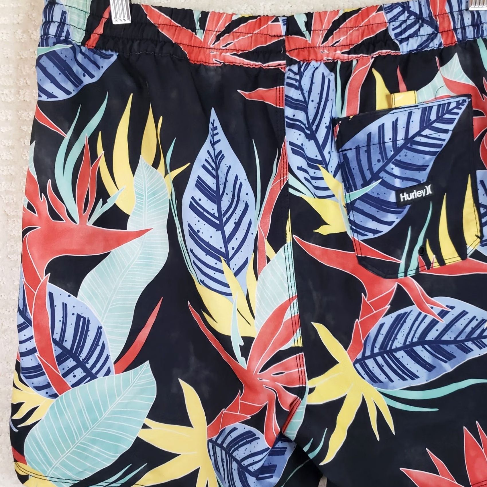 Hurley Hurley Swim Trunks Boardshorts Men's XXL Multicolor Hawaiian Tropical Floral Size US 39 - 5 Thumbnail