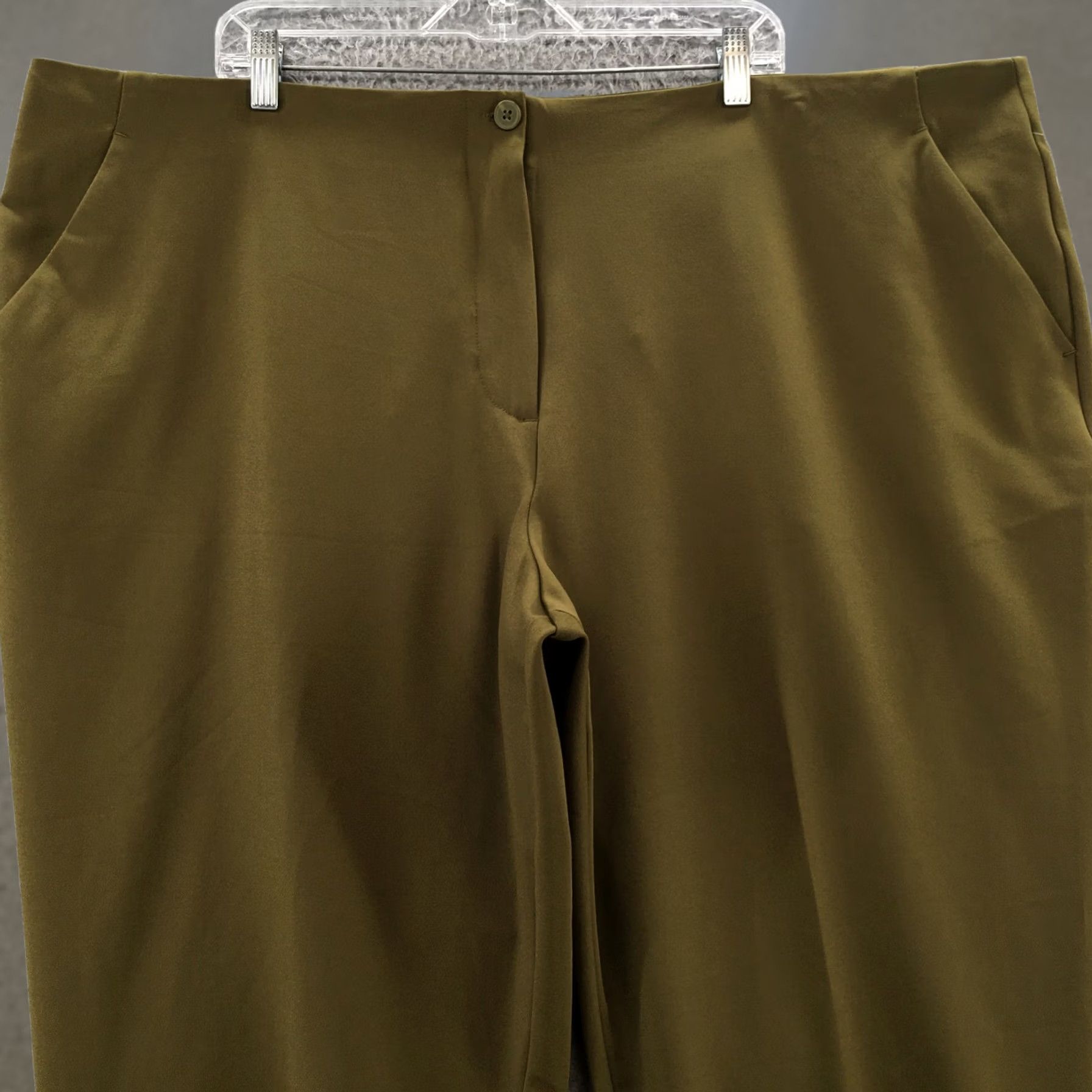 Worthington Worthington Straight Leg Ankle Pants Womens 24W Green Hi-Rise NEW Pants Womens 24W Green Hi-Rise NEW Size 42" / US 20 - 1 Thumbnail