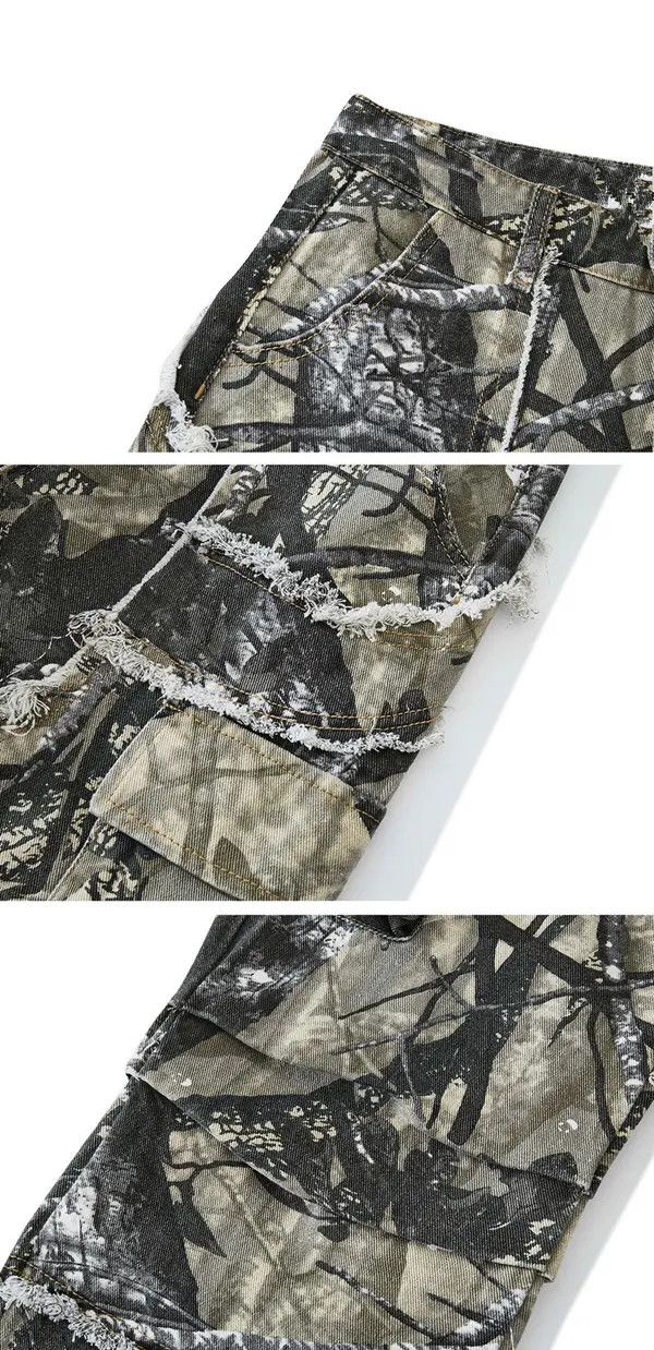 Japanese Brand Yukari x Mirai #20 Camouflage Baggy Flare Jeans Cargo Size US 32 / EU 48 - 3 Thumbnail