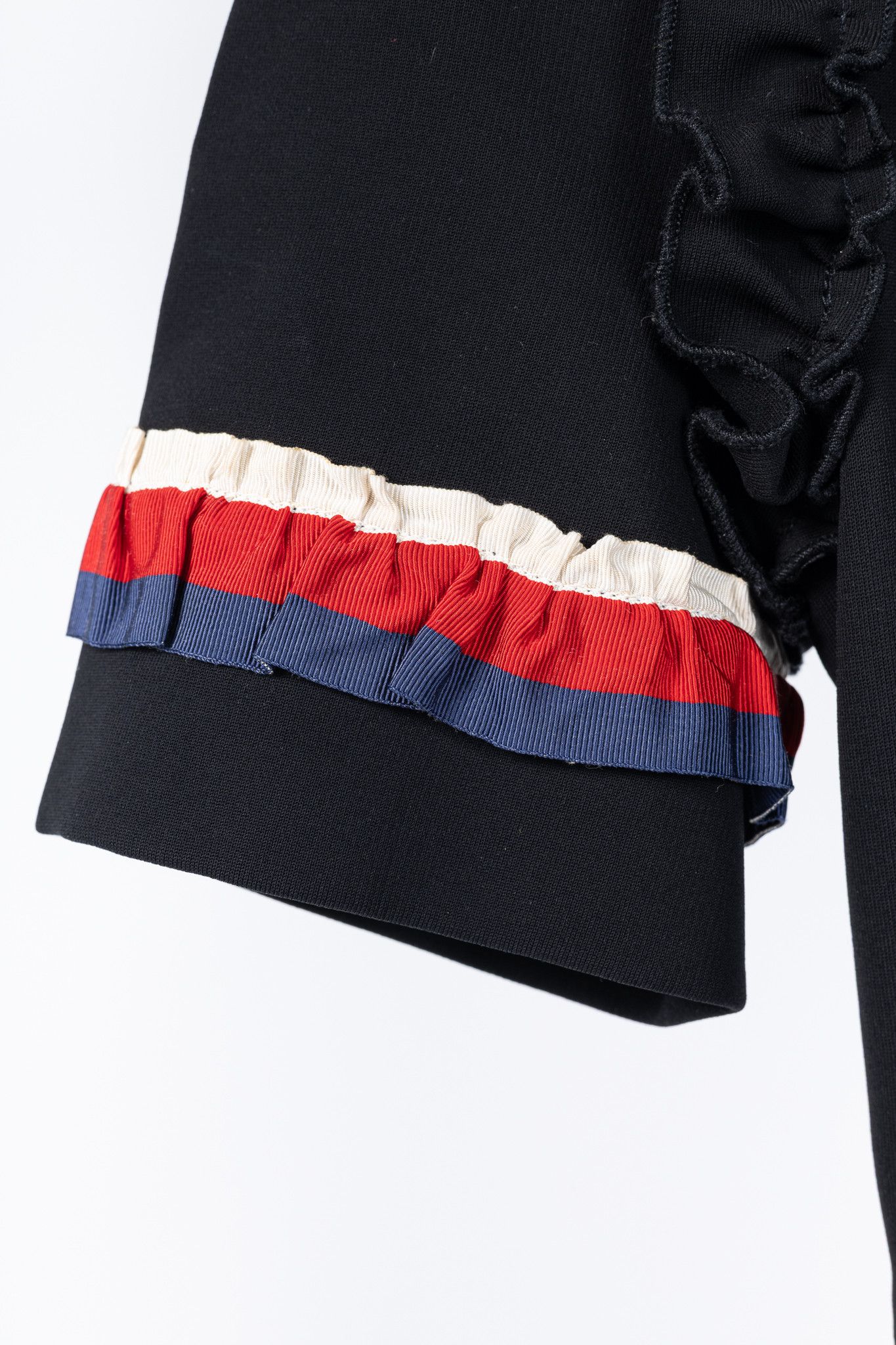 Gucci Gucci Black Sylvie-Web Ruffle-Detail Short Dress Size XS / US 0-2 / IT 36-38 - 6 Thumbnail