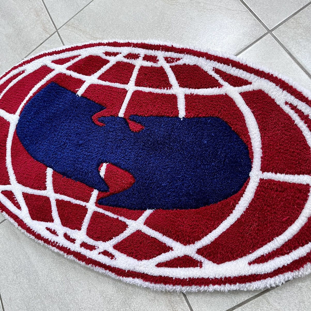 Wu-Tang Clan 🔴Wu-Tang Rug WuTang Globe Worldwide Rza Raekwon Gza Size ONE SIZE - 3 Thumbnail