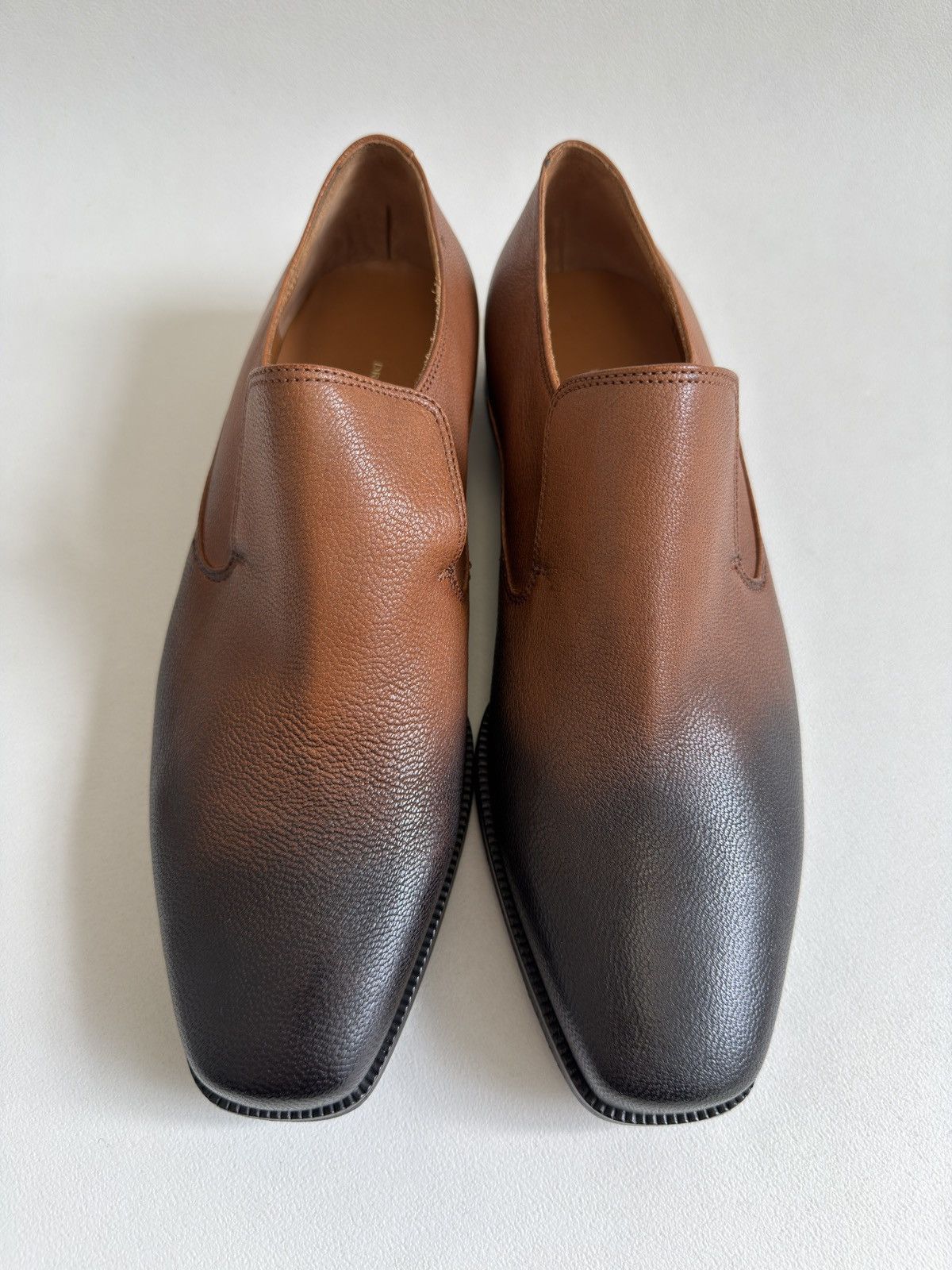 Dries Van Noten Brown ‘Burnished Toes’ Leather Loafers Size US 11 / EU 44 - 1 Thumbnail