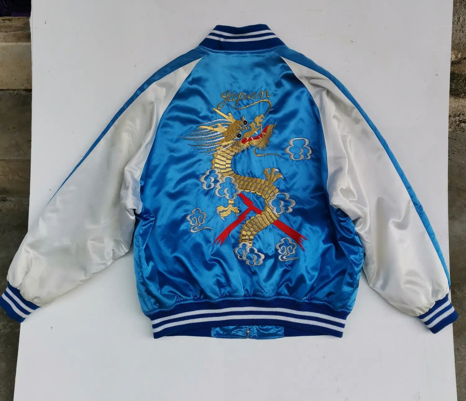 Japanese Brand Vintage!!! Sukajan Dragon Souvenir Embroidered Logo Jacket Size US L / EU 52-54 / 3 - 13 Thumbnail