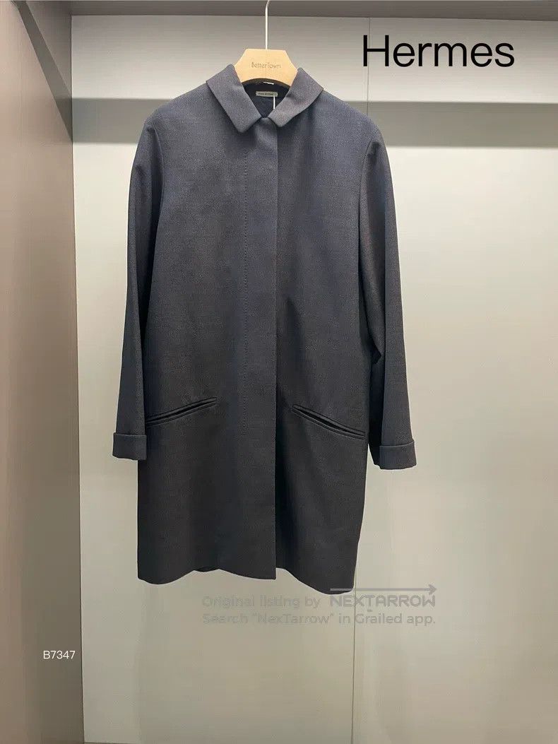 Hermes Hermes Mid-length dark grey coat Size XS / US 0-2 / IT 36-38 - 1 Thumbnail