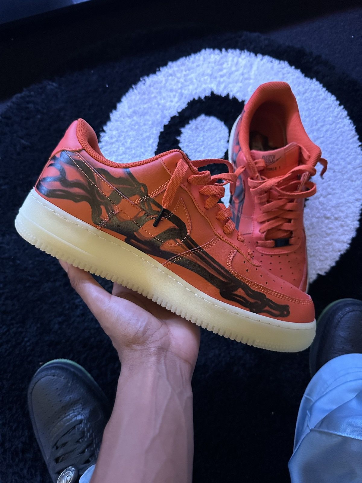 Nike Nike AF1 Orange Skeleton Size US 10 / EU 43 - 3 Thumbnail