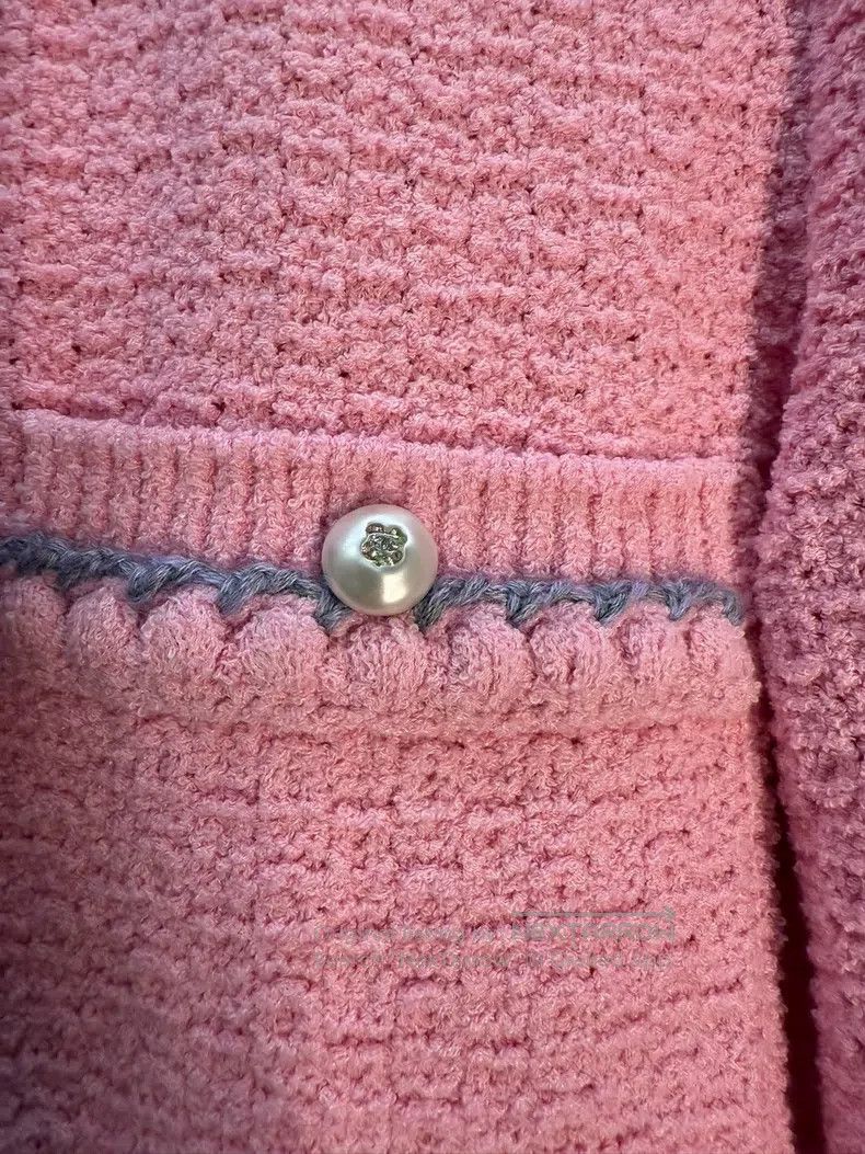 Chanel Chanel 25p pink doll collar cardigan coat Size XXS / US 00 / IT 34 - 2 Thumbnail