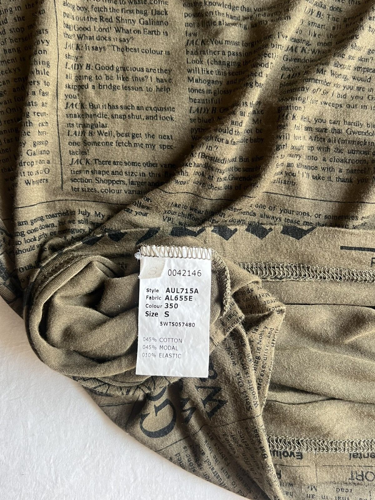 John Galliano John Galliano Newspaper shirt Size US S / EU 44-46 / 1 - 5 Thumbnail