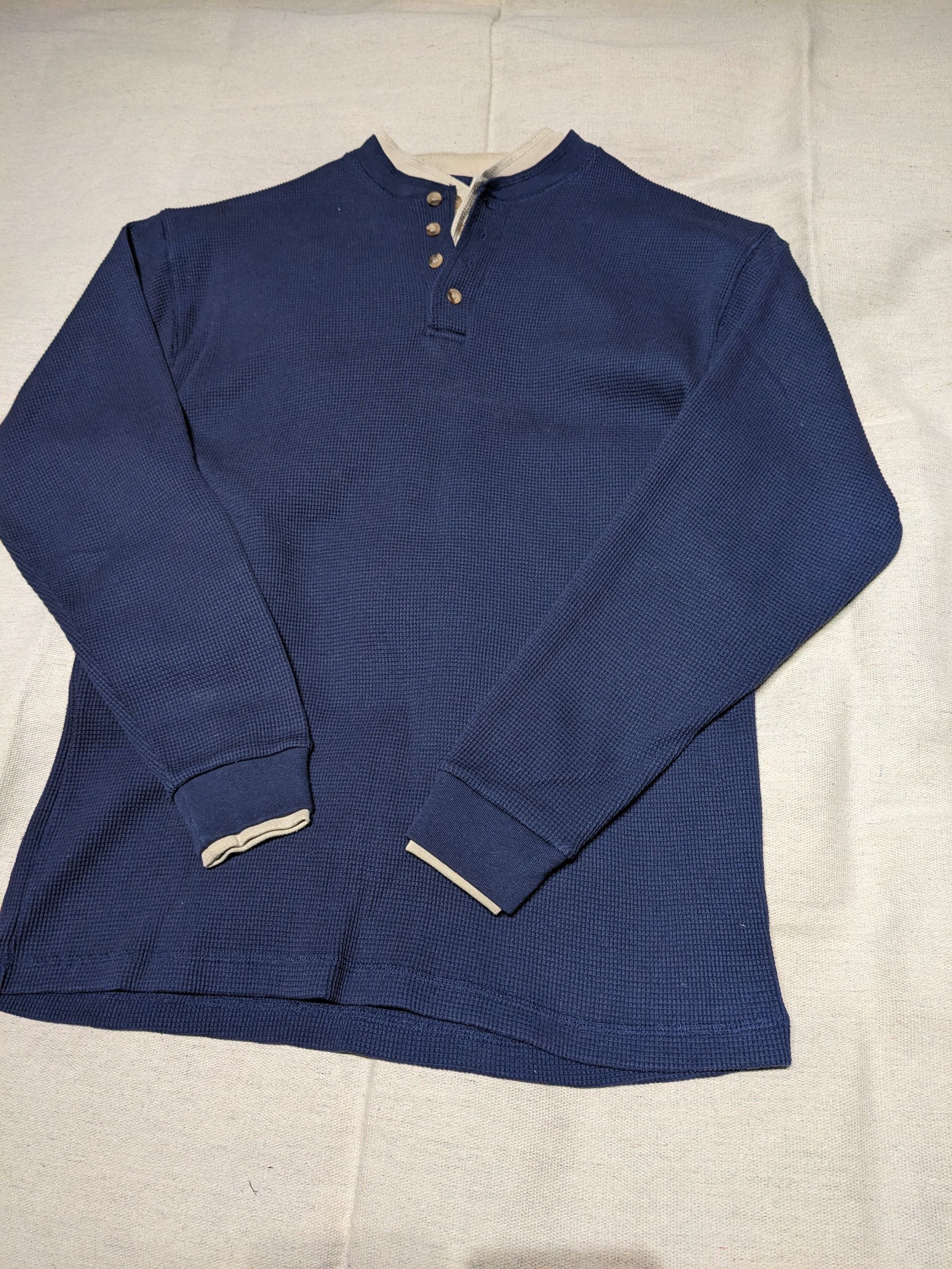 Other Y2K Nevada double layer waffle long sleeve Henley mens M T Size US M / EU 48-50 / 2 - 1 Thumbnail