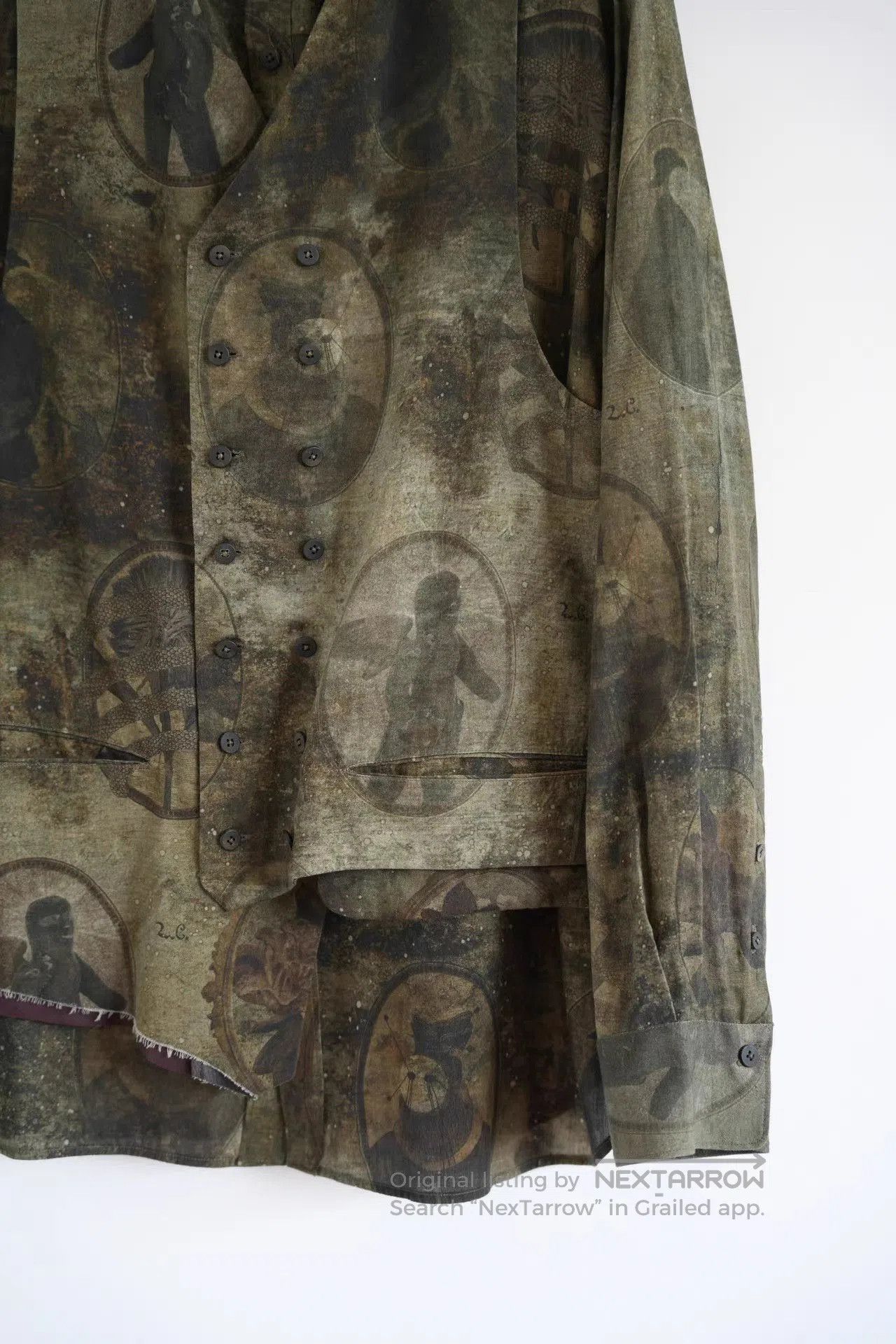 Ziggy Chen Green Printed Long Sleeve Button. Size US M / EU 48-50 / 2 - 5 Thumbnail