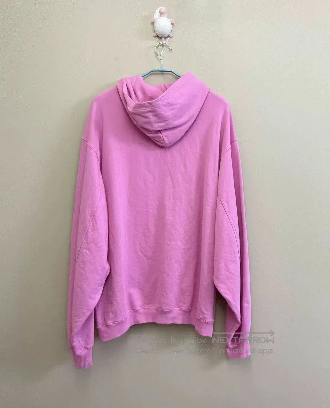 Balenciaga BALENCIAGA Pink Distressed Letter Hoodie. Size S / US 4 / IT 40 - 4 Thumbnail