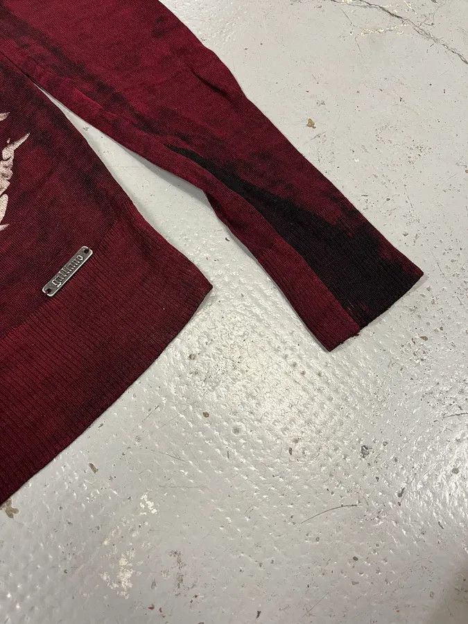 John Galliano John Galliano Floral Wool Bordeaux Cardigan Size M / US 6-8 / IT 42-44 - 6 Thumbnail
