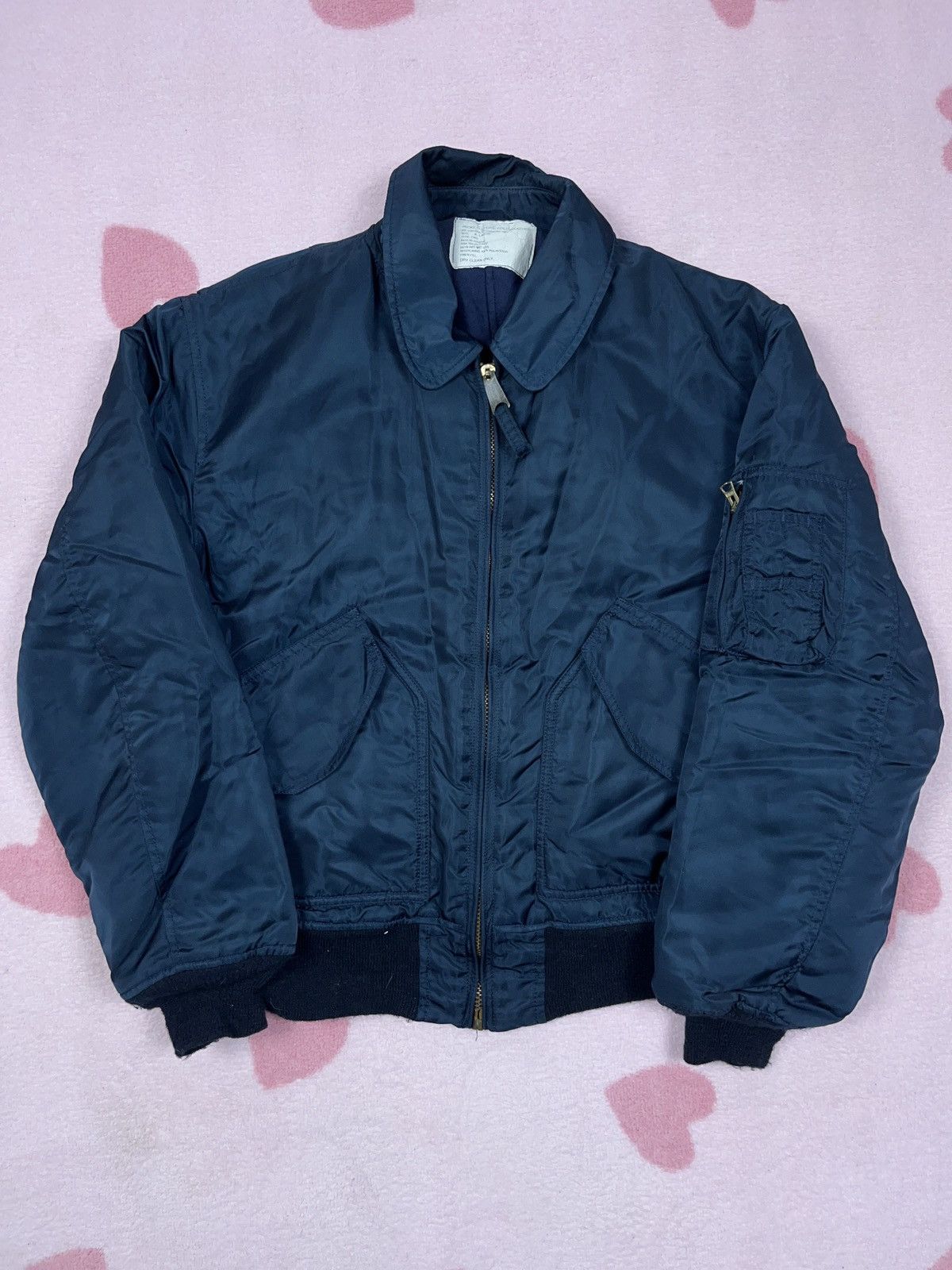 image of Military Og 1984 Cwu Cold Weather Bomber Flyer Jacket in Blue, Men's (Size XL)