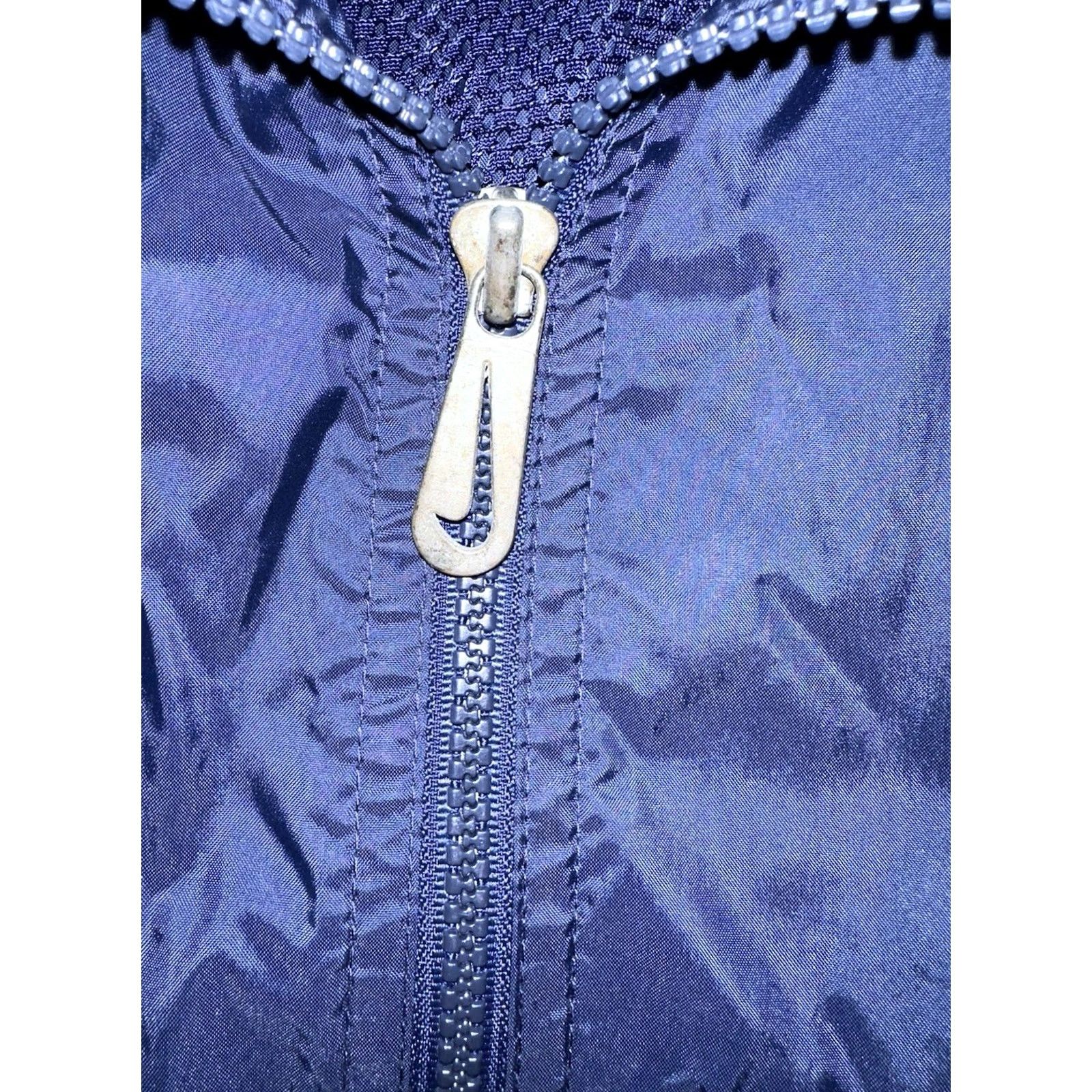 Nike VINTAGE Nike Track Jacket Mens Large Blue White 90s Full Zip Windbreaker Lined Size US L / EU 52-54 / 3 - 3 Thumbnail