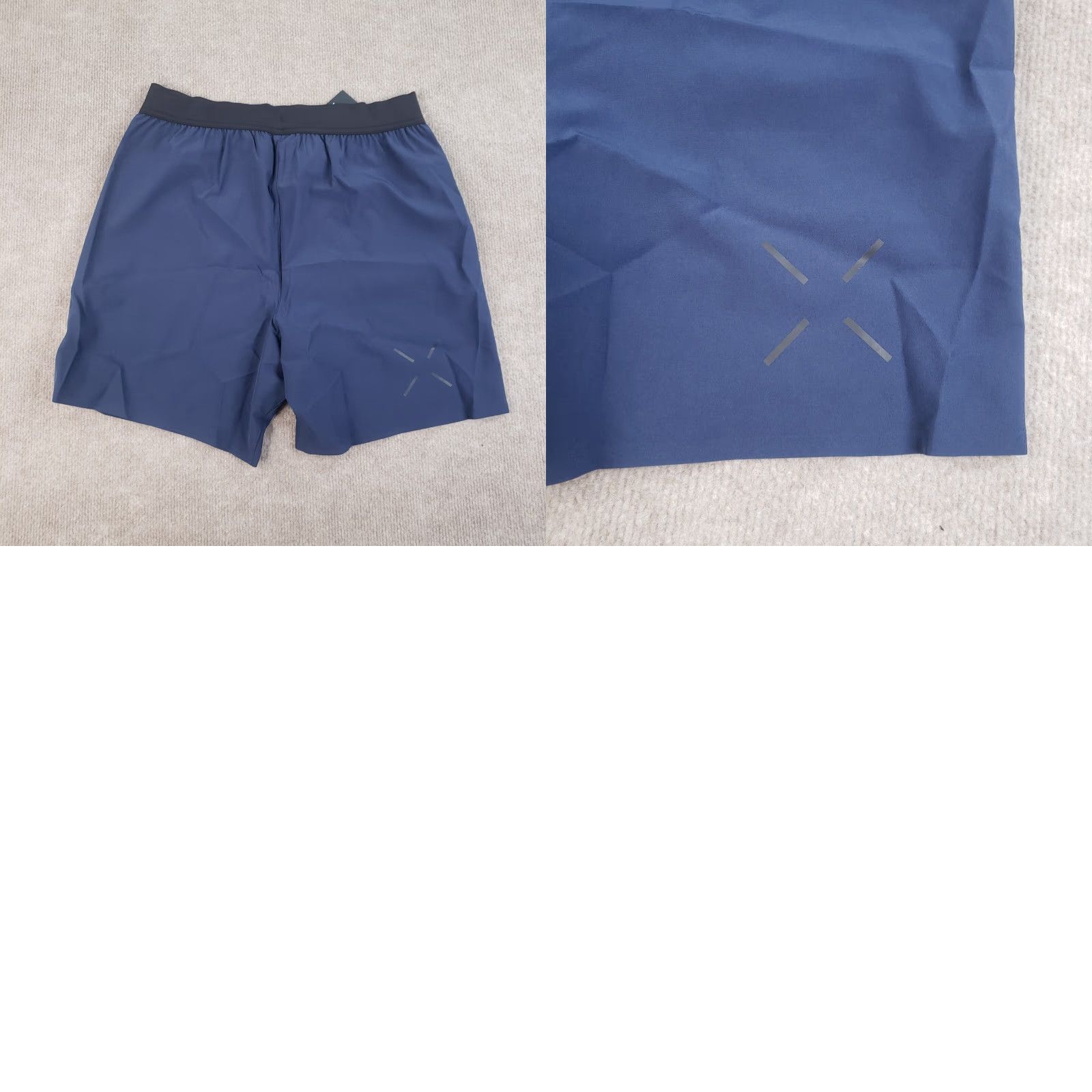 Ten Thousand Ten Thousand Interval Shorts Mens Small Navy 7 inch Inseam Stretch Gym Shirt? Size US 29 - 9 Thumbnail