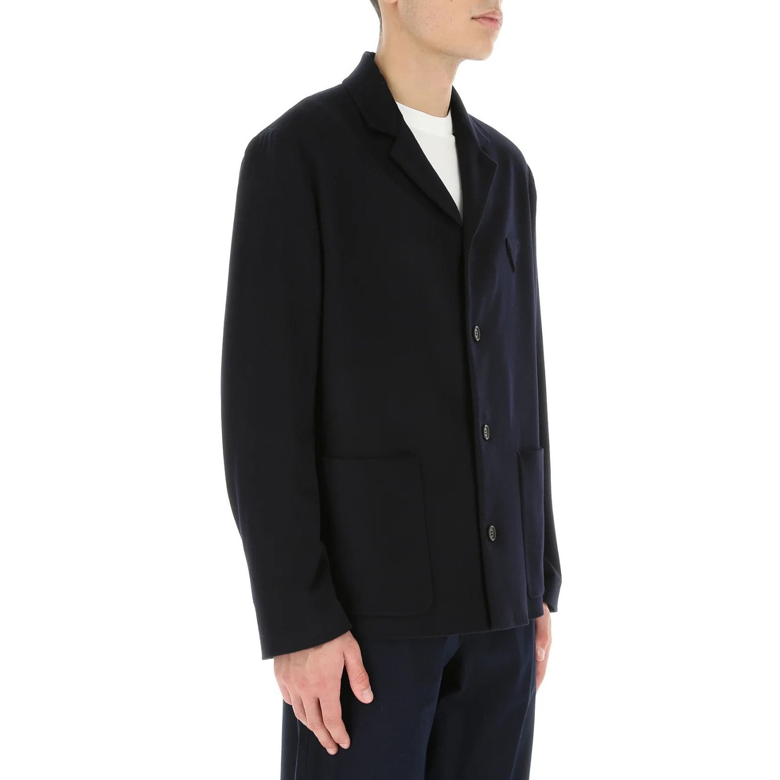 Prada PRADA Midnight Blue Cashmere Blazer Jacket New & Authentic ( Size US L / EU 52-54 / 3 - 3 Thumbnail
