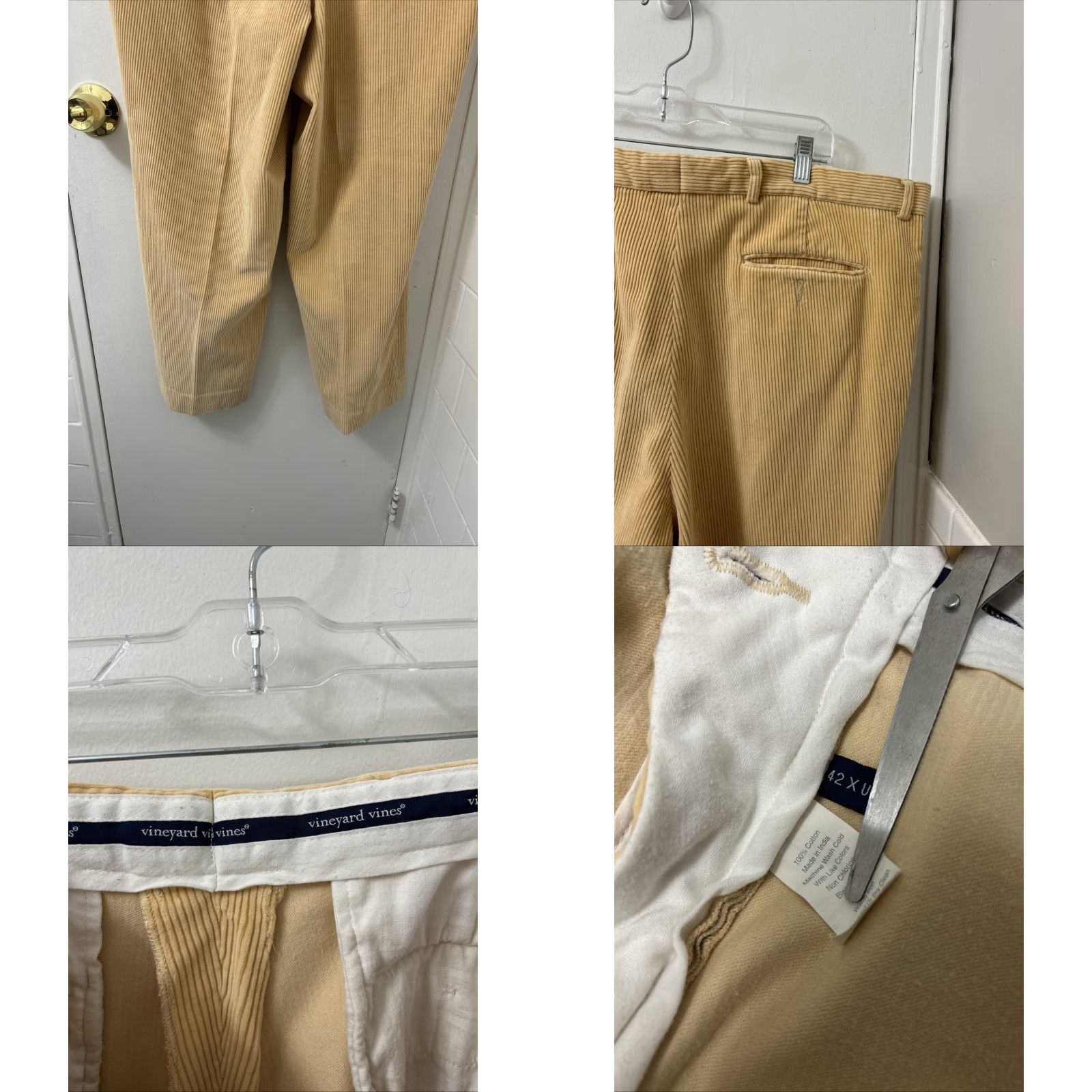 Vineyard Vines VINTAGE? No. Vineyard Vines Mens Corduroy Pants Orange 42x27 Chino Flat Front Belt Loops Pockets Straight Leg Regular Fit YKK Size US 42 / EU 58 - 8 Thumbnail