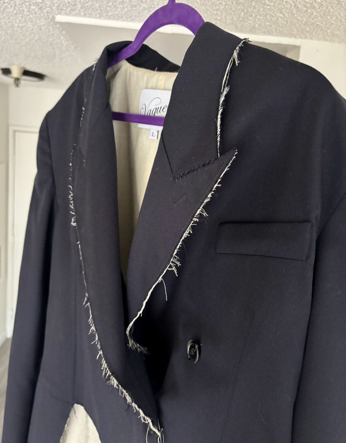 Vaquera Vaquera Distressed Blazer Size L / US 10 / IT 46 - 4 Thumbnail