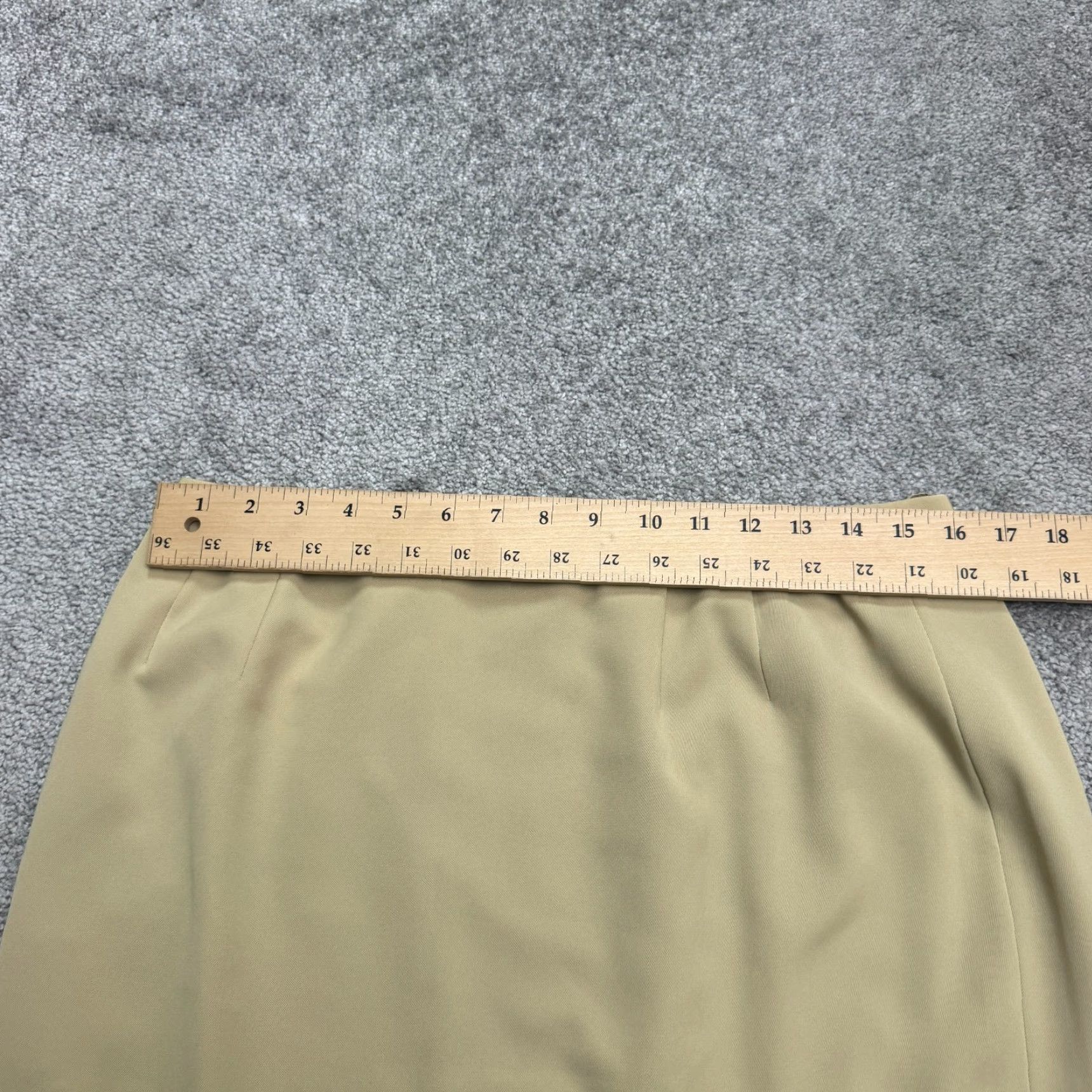 Kasper Kasper Skirt Pencil Women 14P Tan Beige Lined Knee Length Vintage No Size 36" / US 14 / IT 50 - 7 Thumbnail