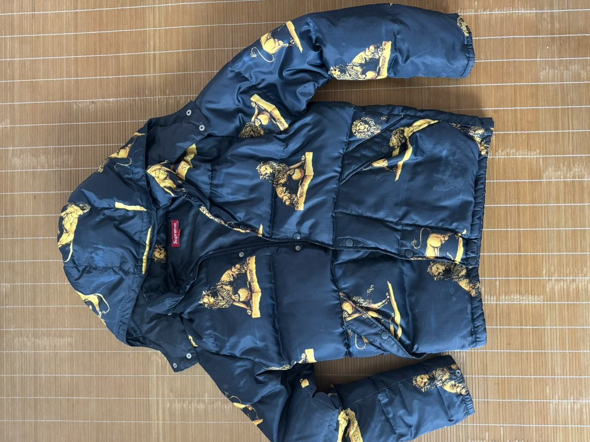 Supreme Lion design (goose down jacket) Size US M / EU 48-50 / 2 - 2 Thumbnail