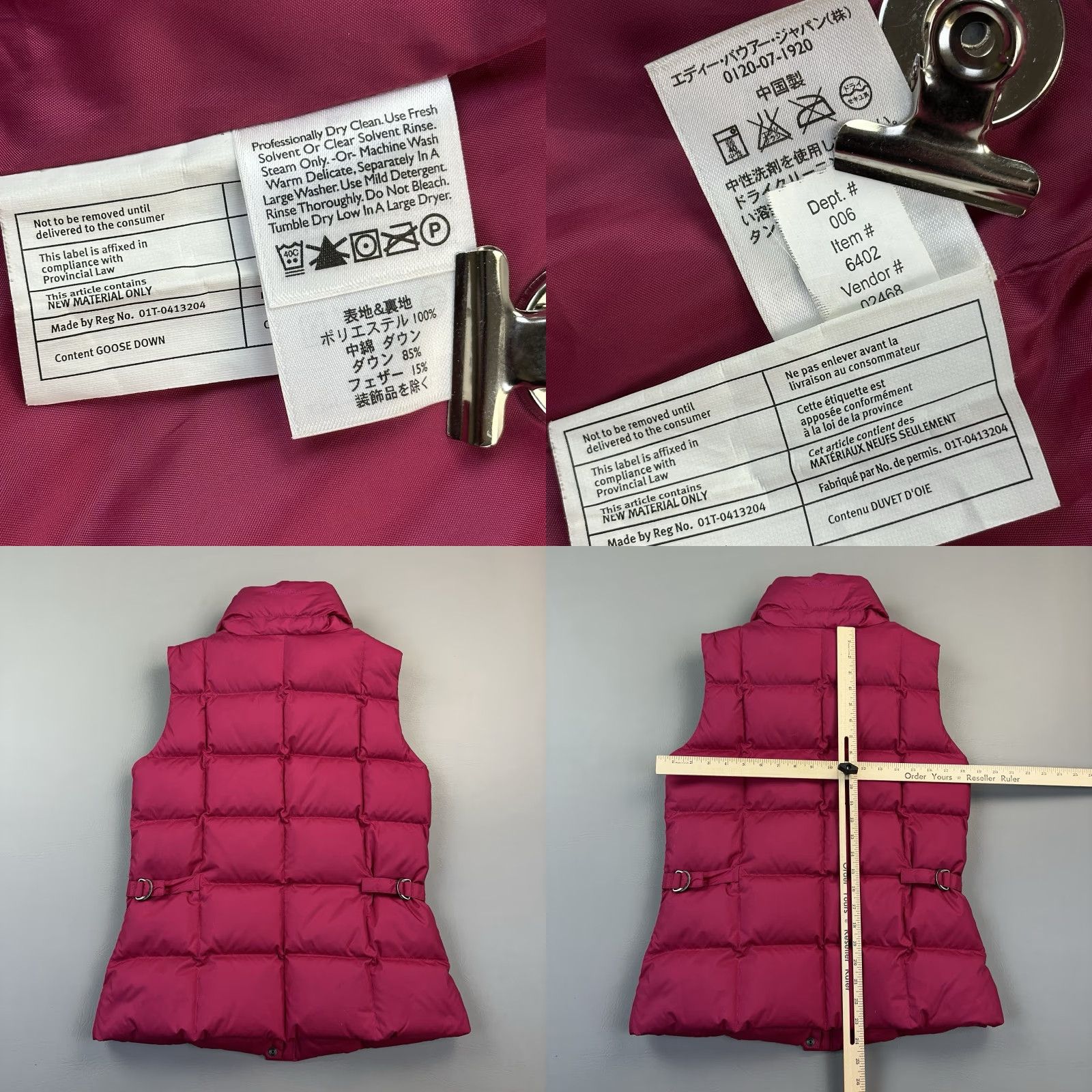 Eddie Bauer Eddie Bauer Vest Women's Small Pink 700 Fill Premium Goose Down Quilted Puffer Size S / US 4 / IT 40 - 8 Thumbnail