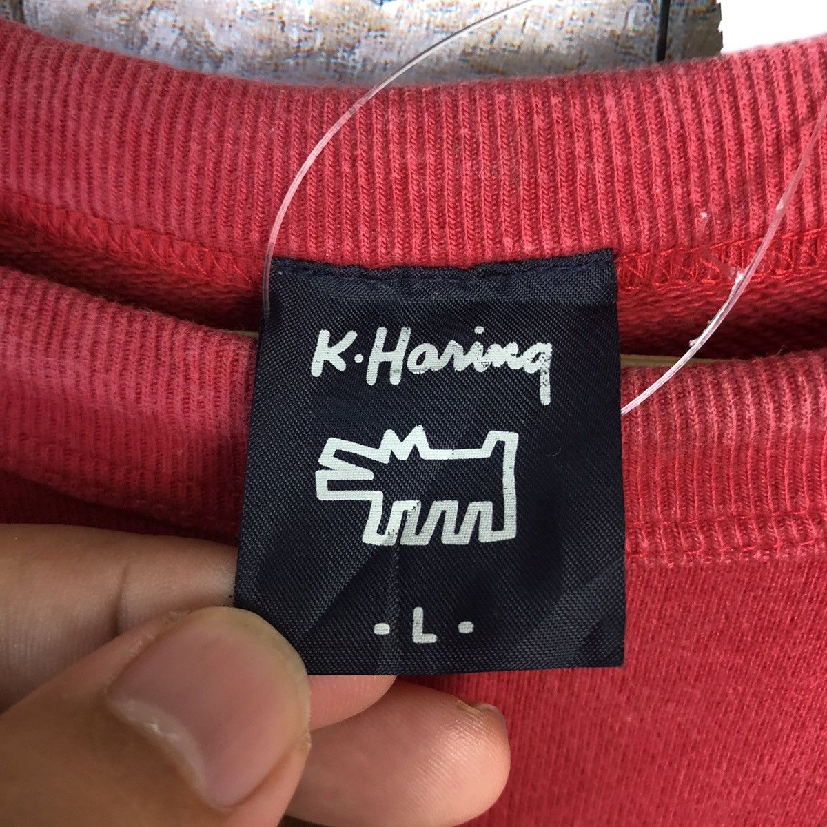 Keith Haring DL K.Harring X Uniqlo alphabet Red vintage Sweatshirt #A472 Size US L / EU 52-54 / 3 - 9 Thumbnail