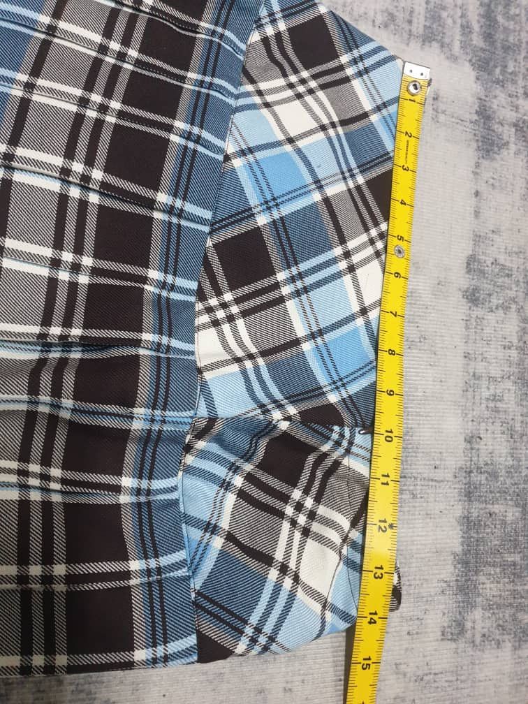 Angel Blue Angel blue Checkered blue colour Mini Skirt Size 28" / US 6 / IT 42 - 8 Thumbnail