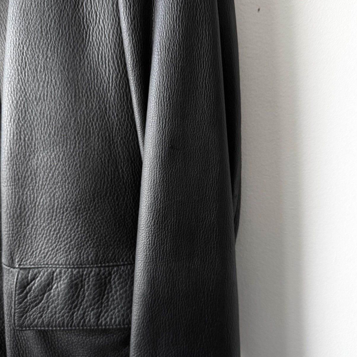 Prada Prada 2000’s Black Deer Leather Insulated Overcoat Size US M / EU 48-50 / 2 - 4 Thumbnail