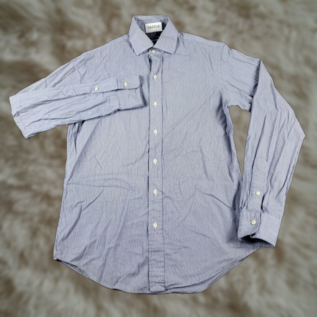 Ralph Lauren Ralph Lauren Shirt Mens 15 Blue Stripe Dress Button Up Long Sleeve Casual Business Regular Cotton 15in Point Collar Barrel Cuff Men’s Size 40R - 1 Thumbnail