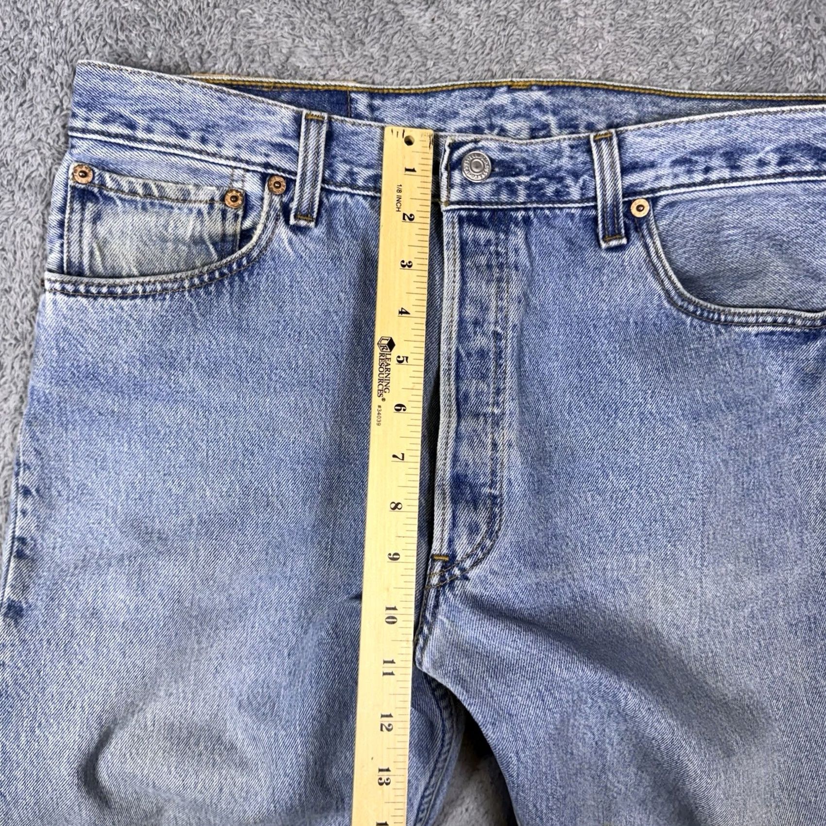 Levi's VINTAGE Levi'S Jeans Mens 33 Blue 501xx Men 33x31 USA Made Paper Tag Button Fly Trashed Size US 33 - 7 Thumbnail